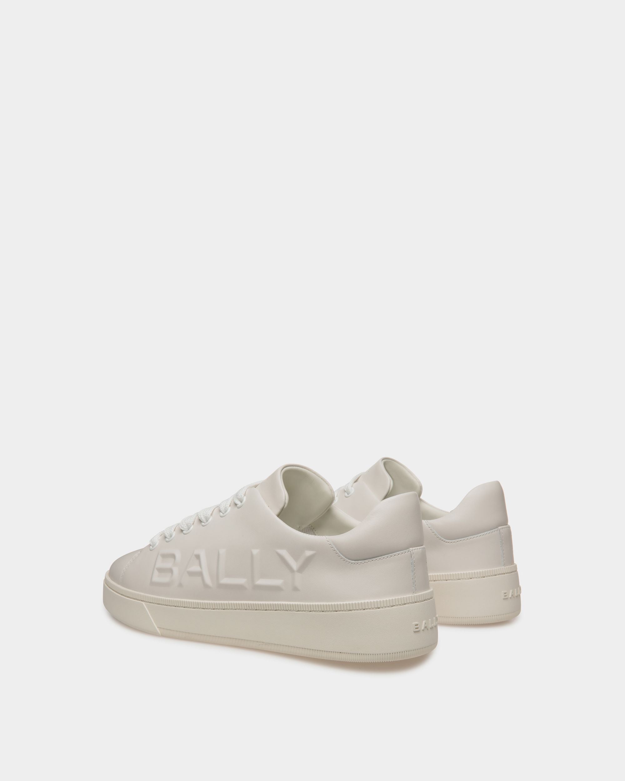 Raise Sneaker in White Leather - Men's - Bally - 03