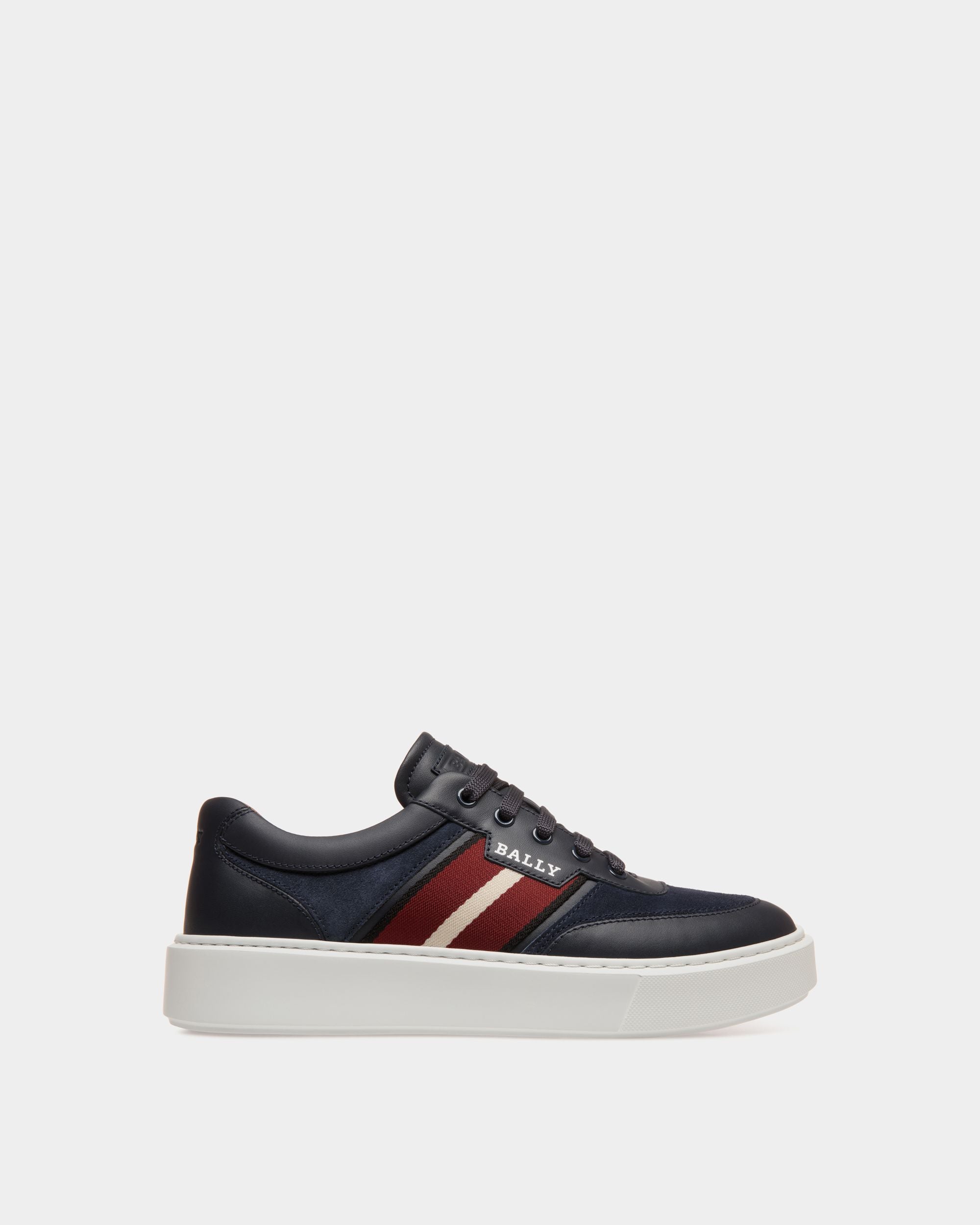 Sneaker In Blue Leather - Men's - Bally - 01