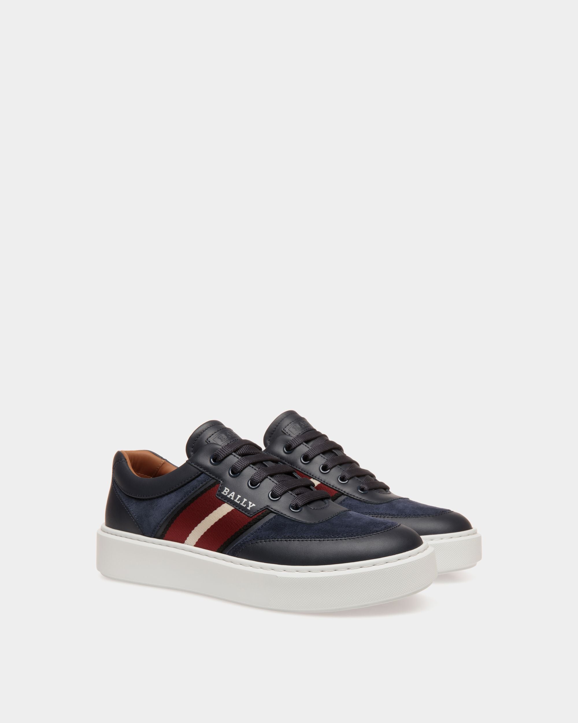 Sneaker In Blue Leather - Men's - Bally - 02