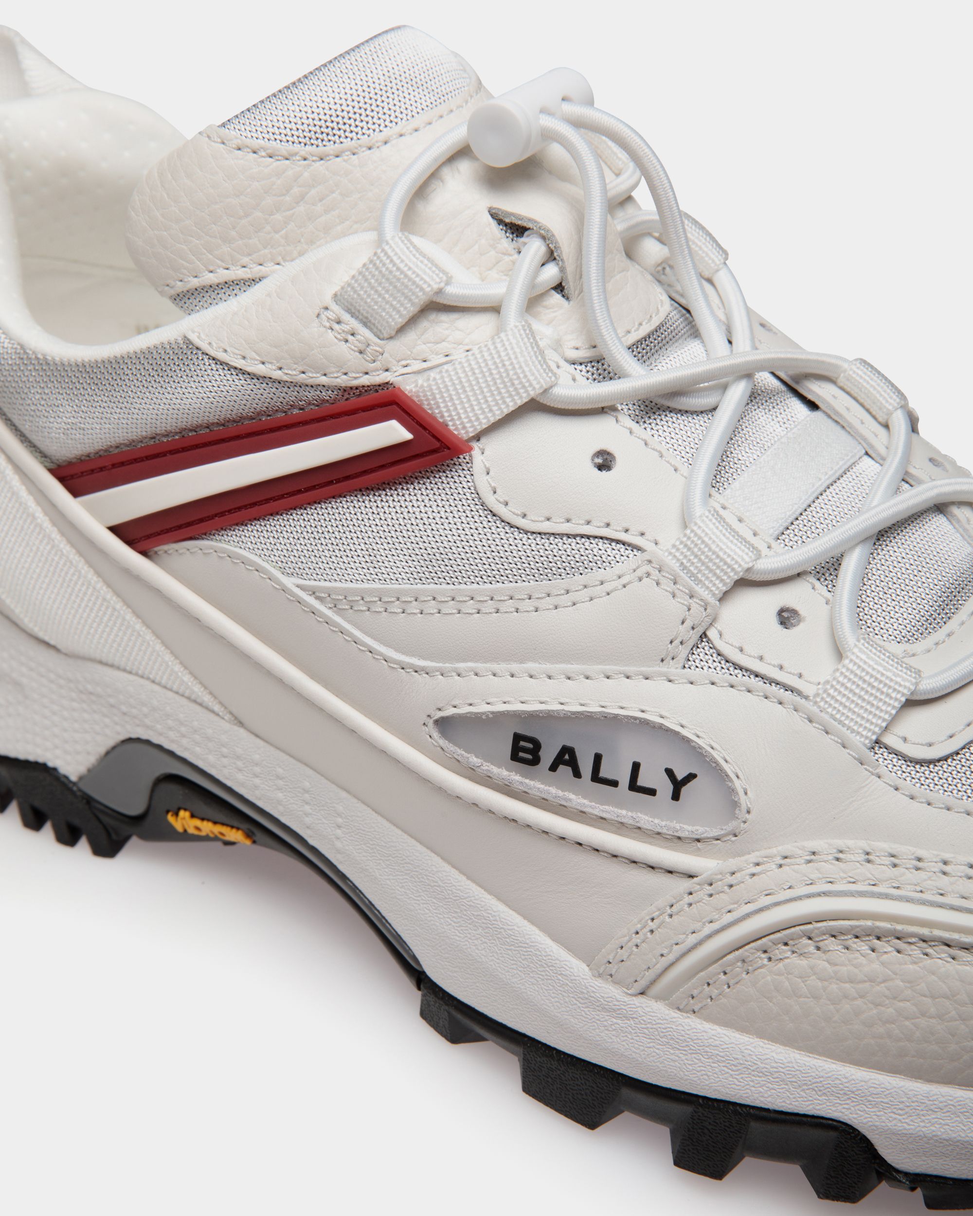 Men s Faster Sneaker In White Leather and Nylon Bally