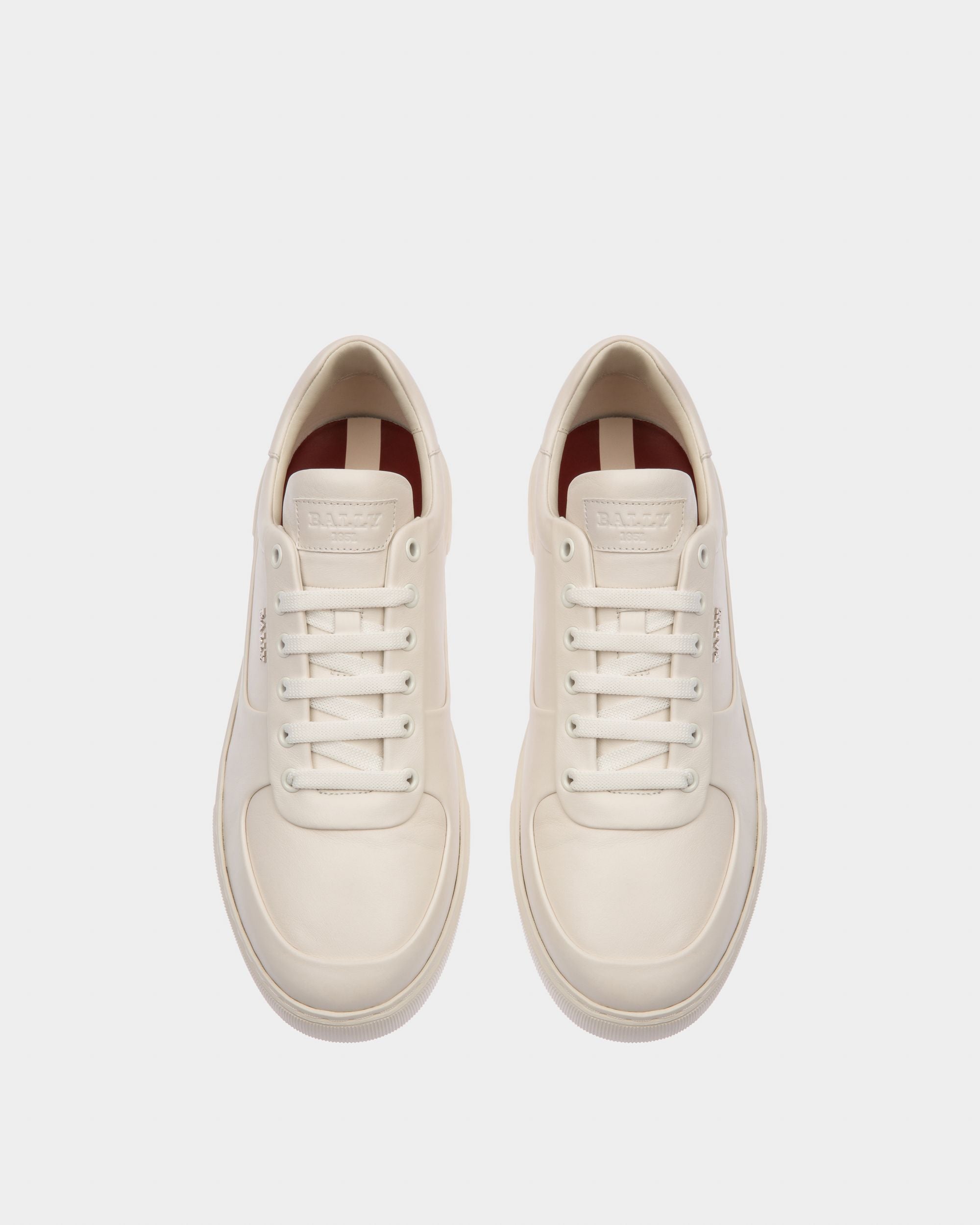 Manny Leather Sneakers In White - Men's - Bally - 02