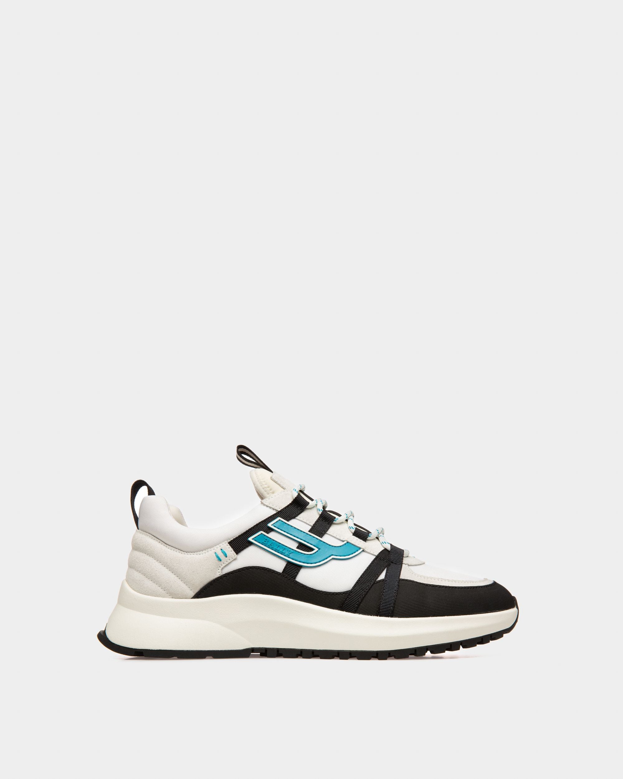 Damon Fabric And Leather Sneakers In Black And White - Men's - Bally - 01
