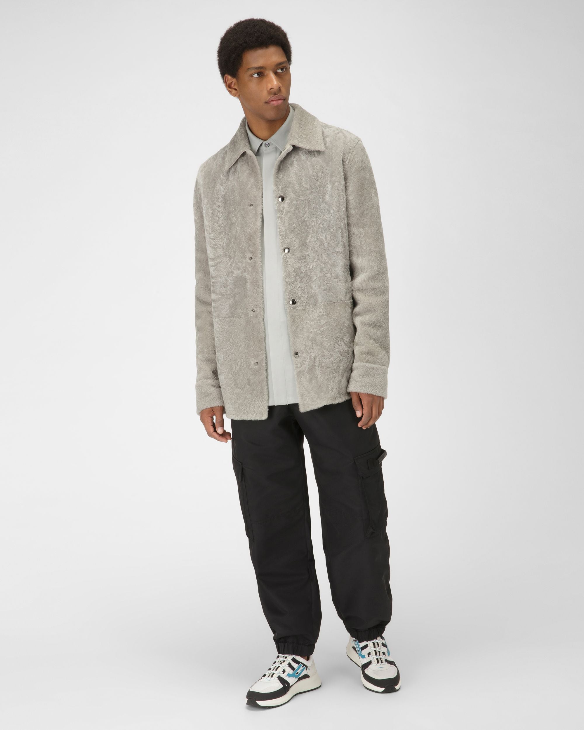 Damon Fabric And Leather Sneakers In Black And White - Men's - Bally - 07