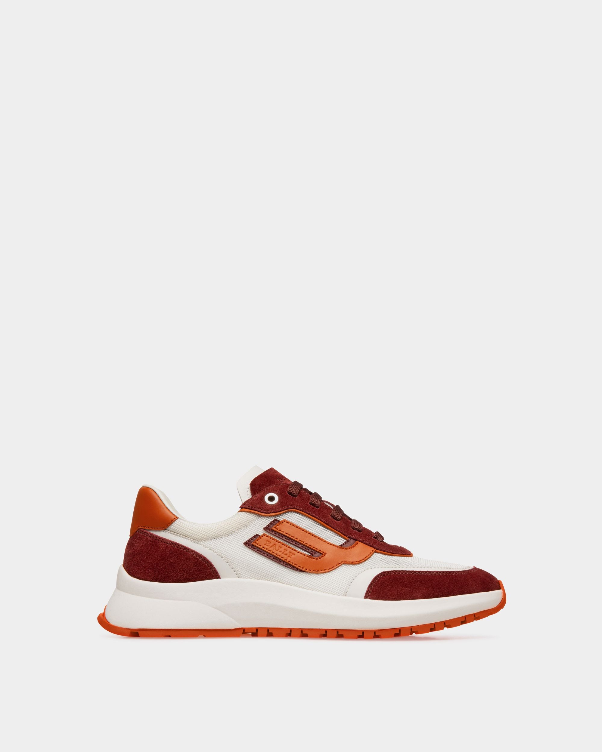 Demmy Mesh & Leather Sneakers In Heritage Red & White - Men's - Bally - 01