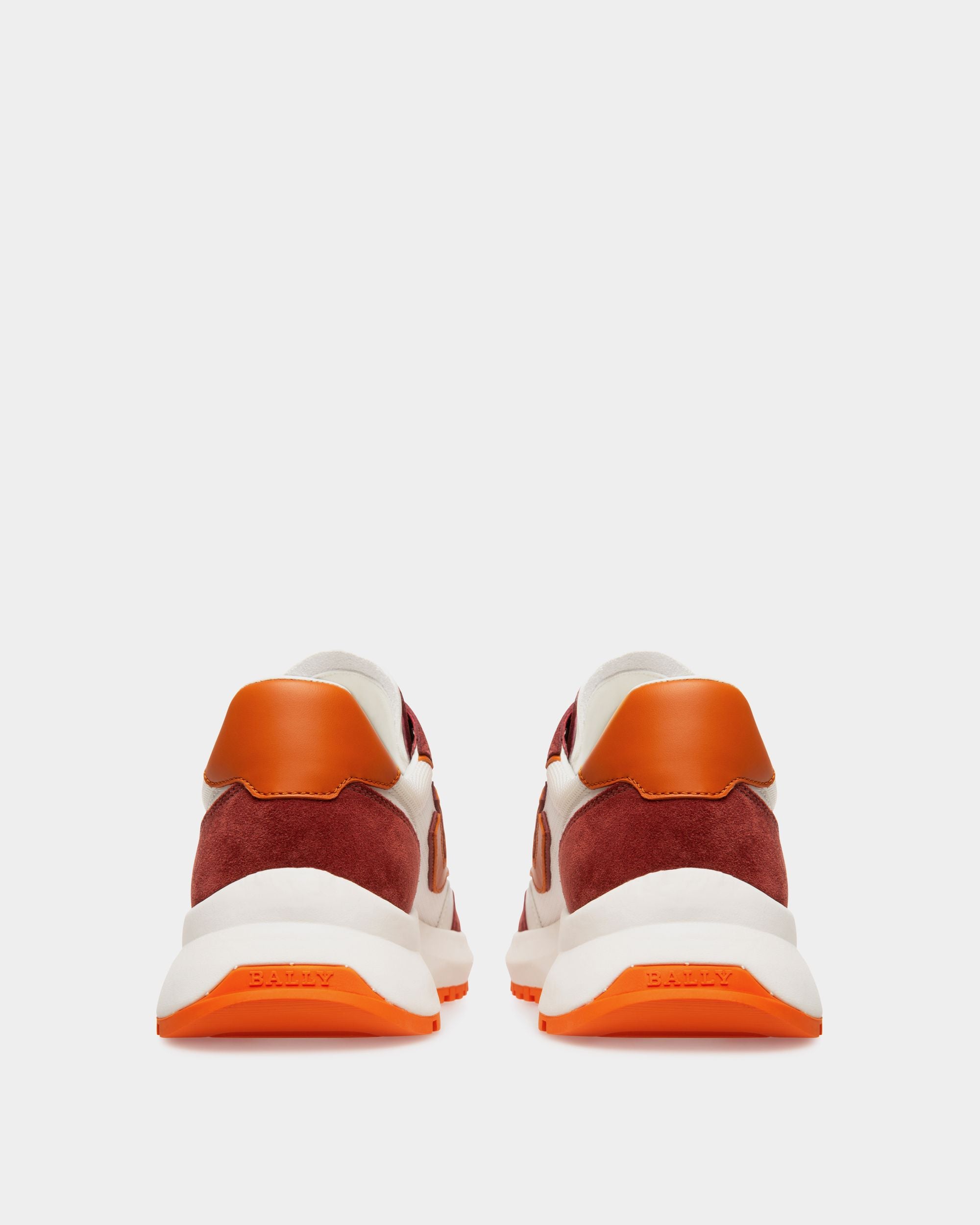 Demmy Mesh & Leather Sneakers In Heritage Red & White - Men's - Bally - 05