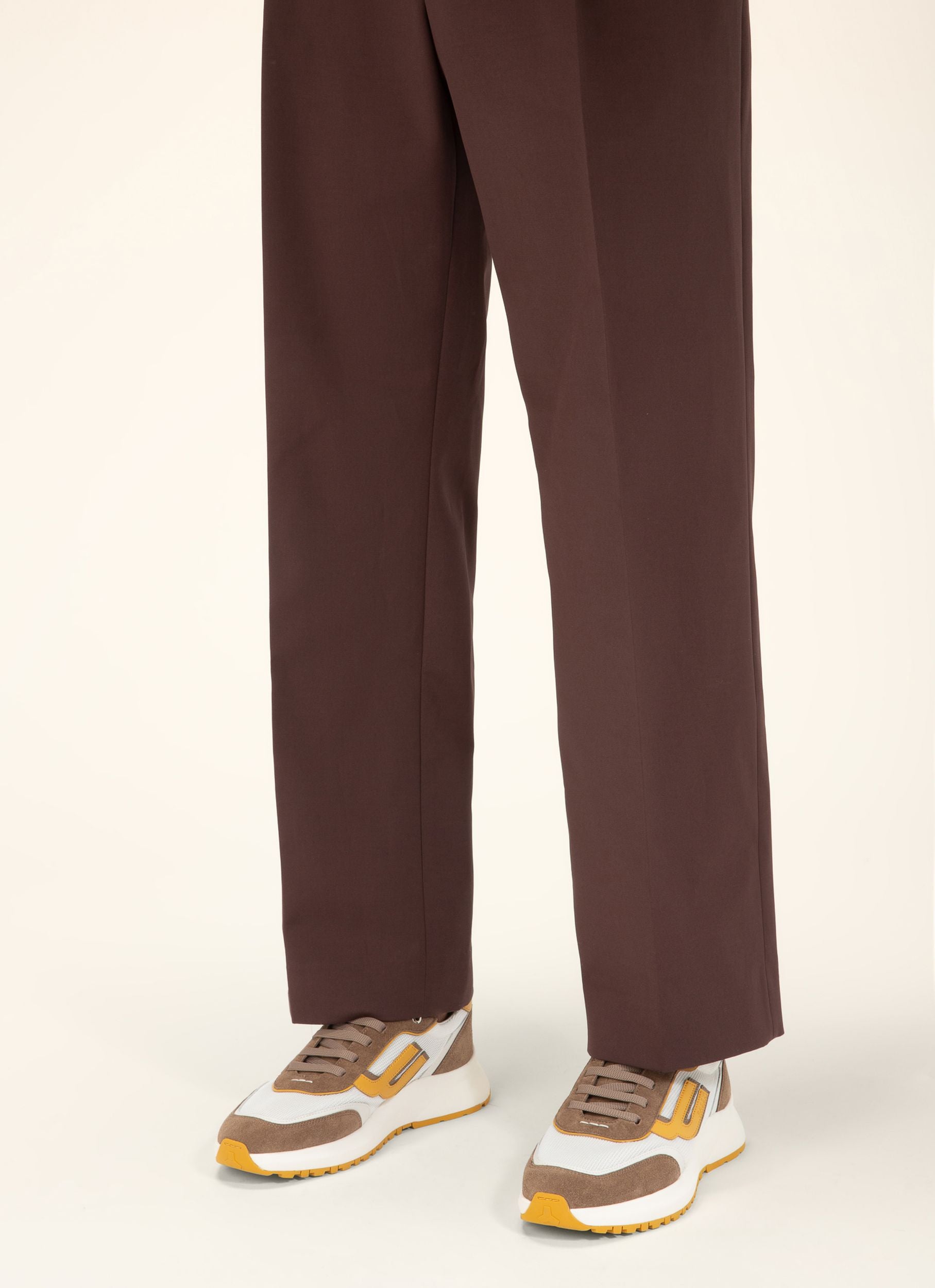 Demmy Mesh & Leather Sneakers In Taupe & White - Men's - Bally - 06