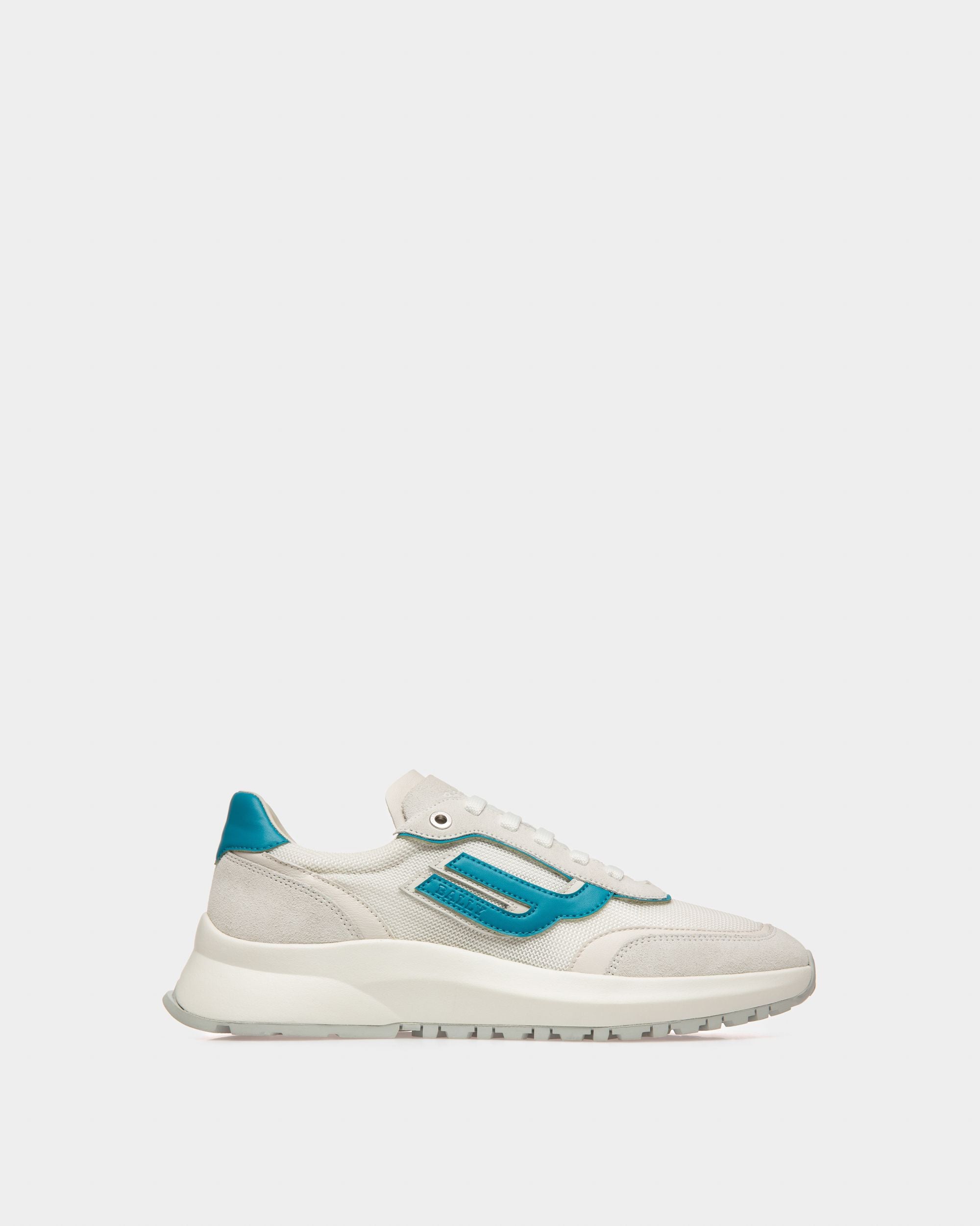 Demmy Mesh & Leather Sneakers In White - Men's - Bally - 01