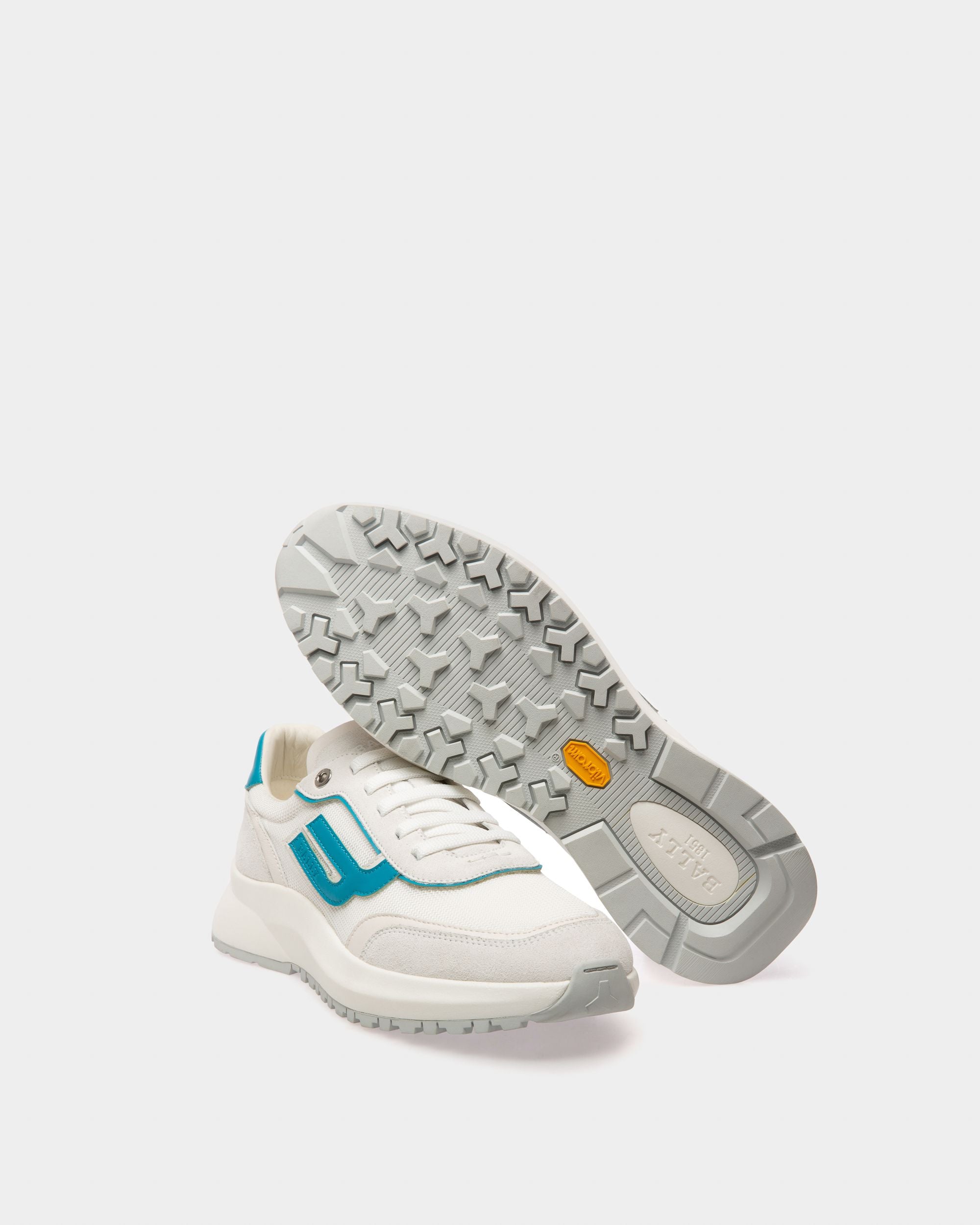 Demmy Mesh & Leather Sneakers In White - Men's - Bally - 06