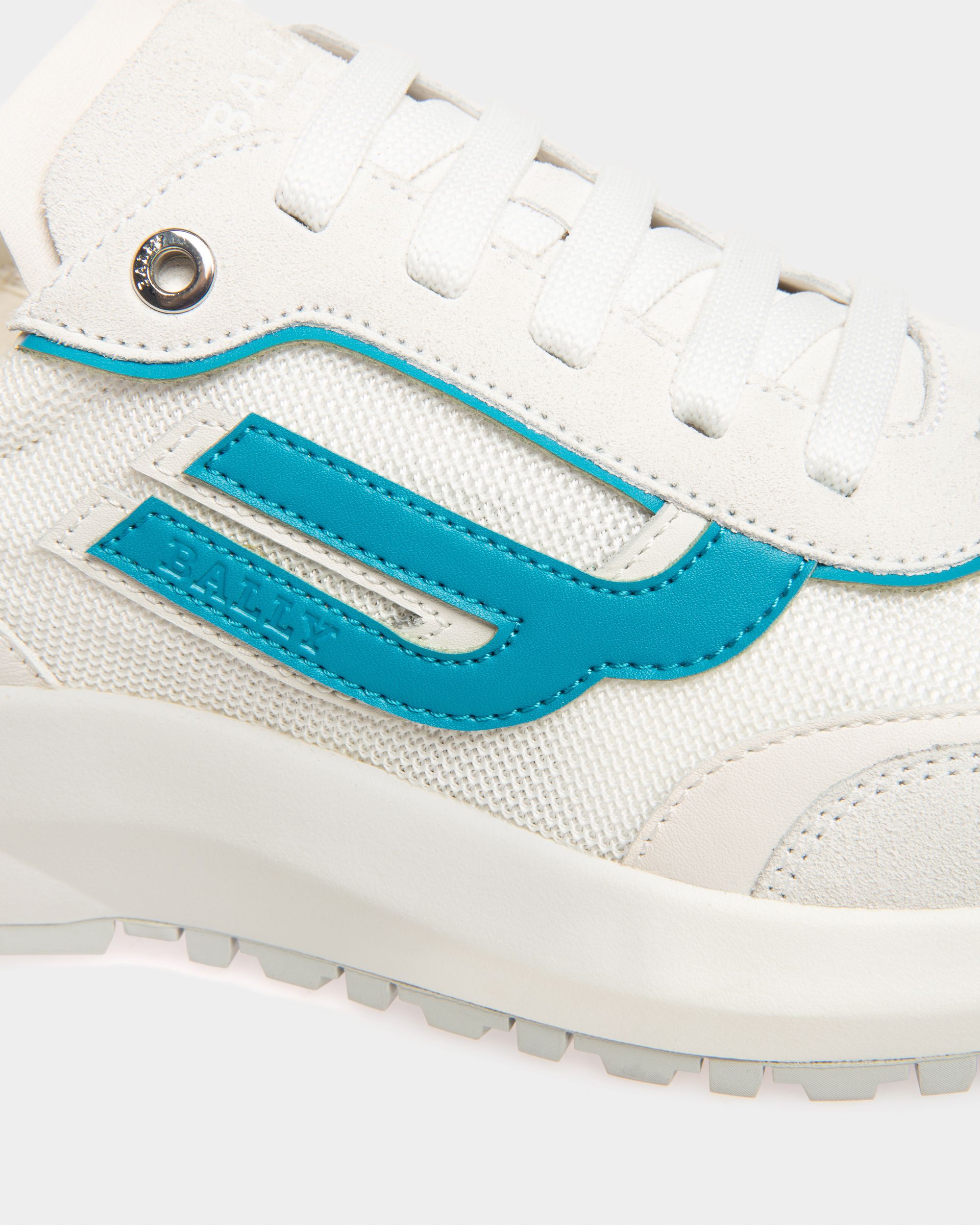 Demmy Mesh & Leather Sneakers In White - Men's - Bally - 07