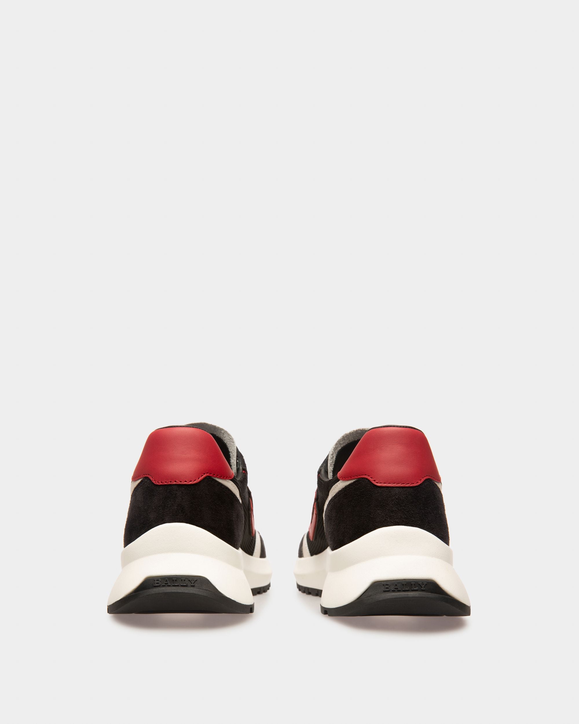 Demmy Mesh And Leather Sneakers In Black - Men's - Bally - 05