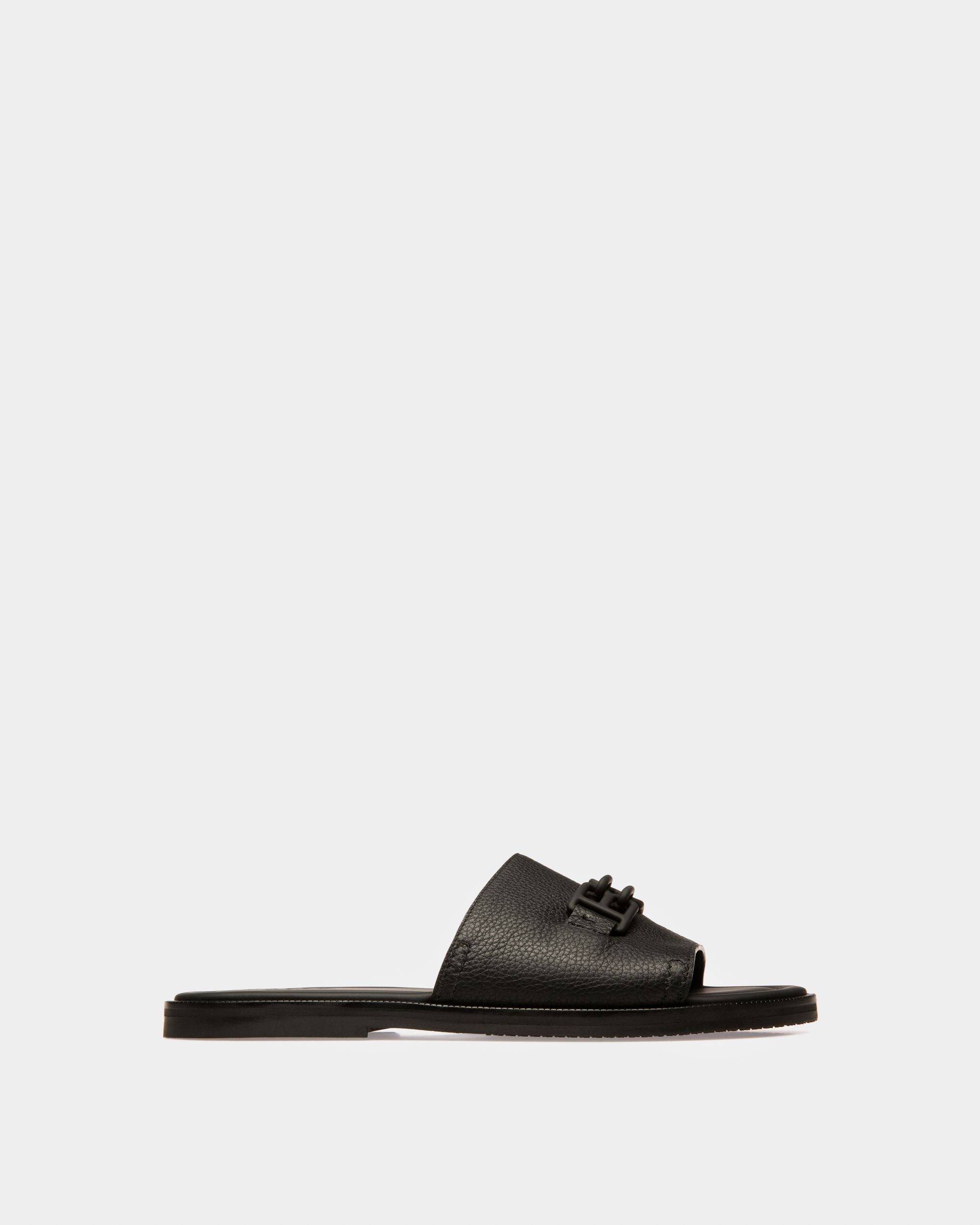 Jareth Leather Sandals In Black - Men's - Bally - 01