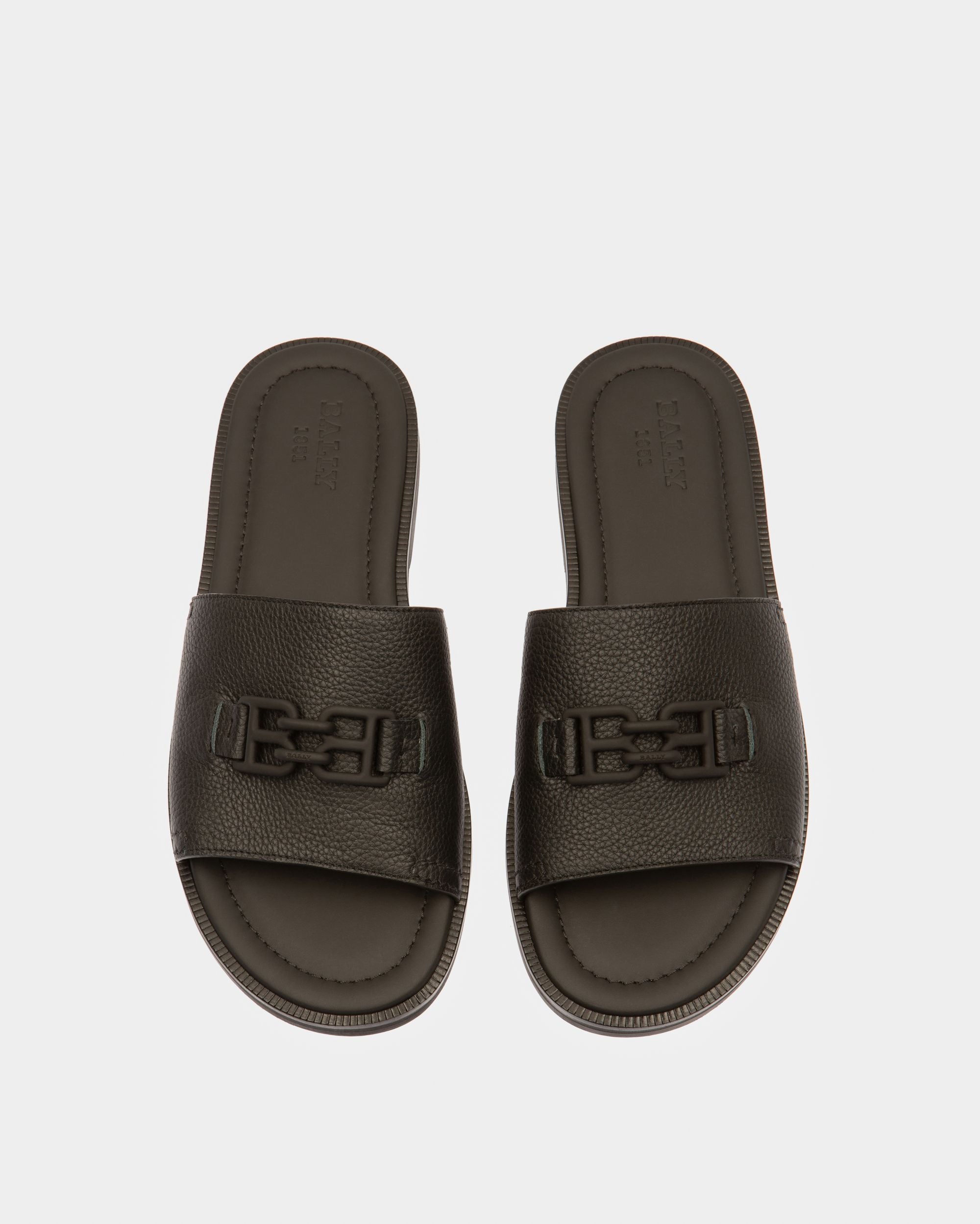 Jareth Leather Sandals In Black - Men's - Bally - 02