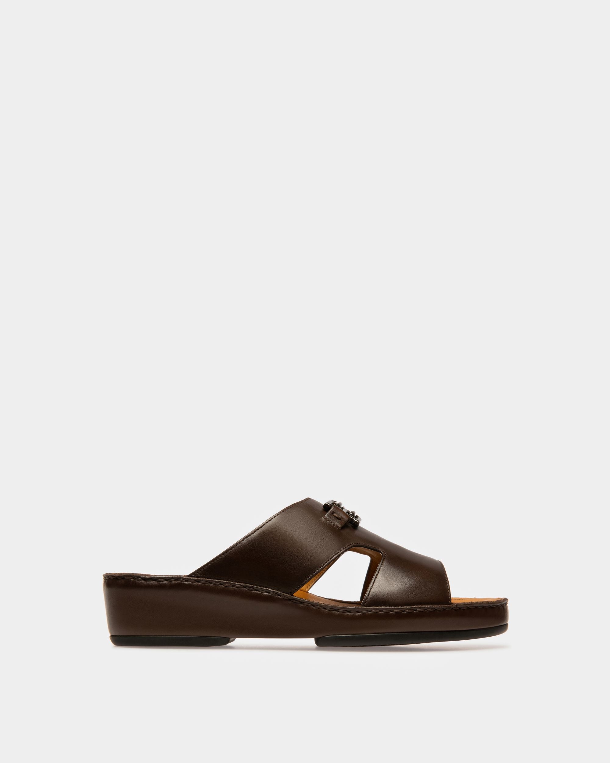 Harames Sandals In Brown Leather - Men's - Bally - 01