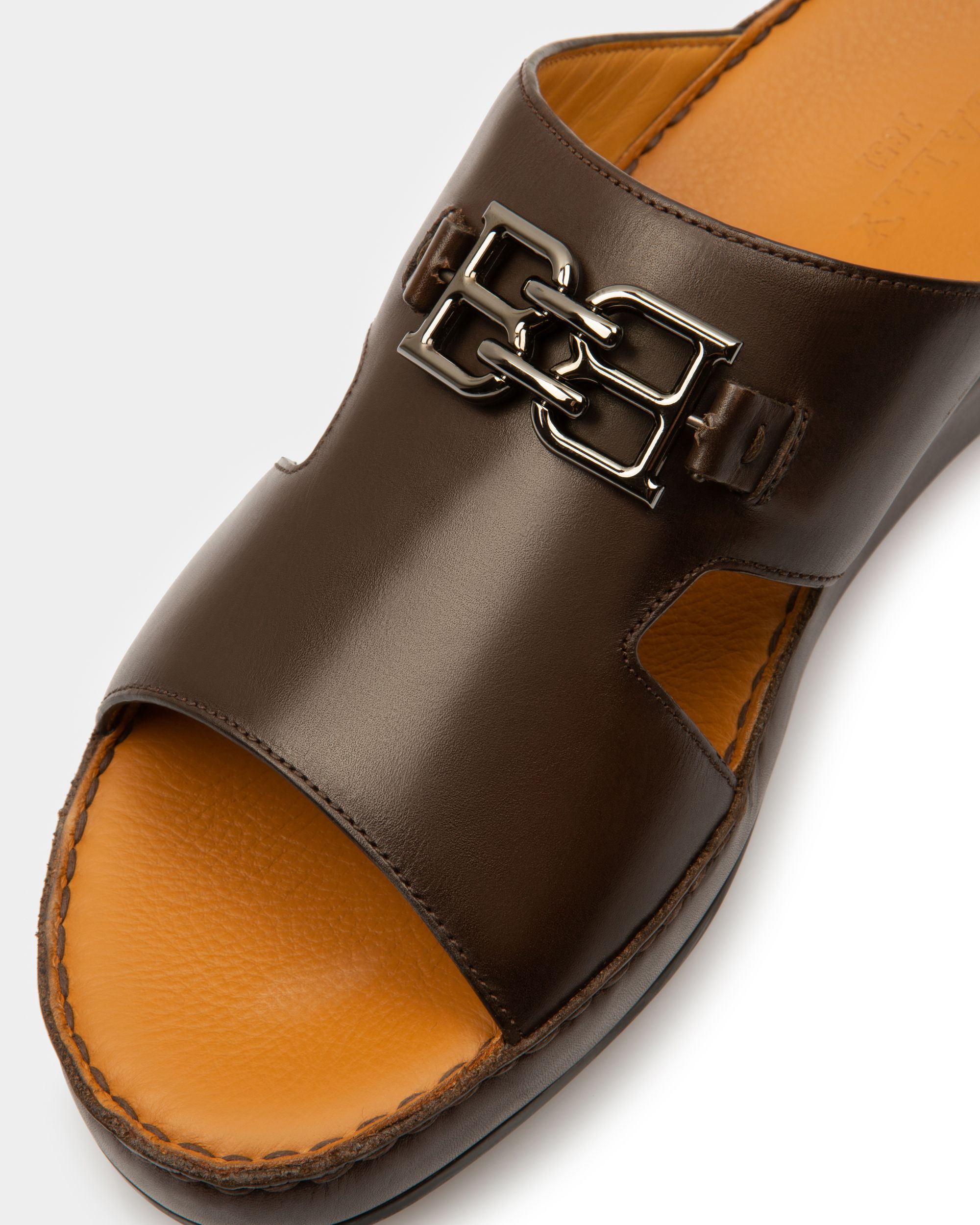 Harames Sandals In Brown Leather - Men's - Bally - 02
