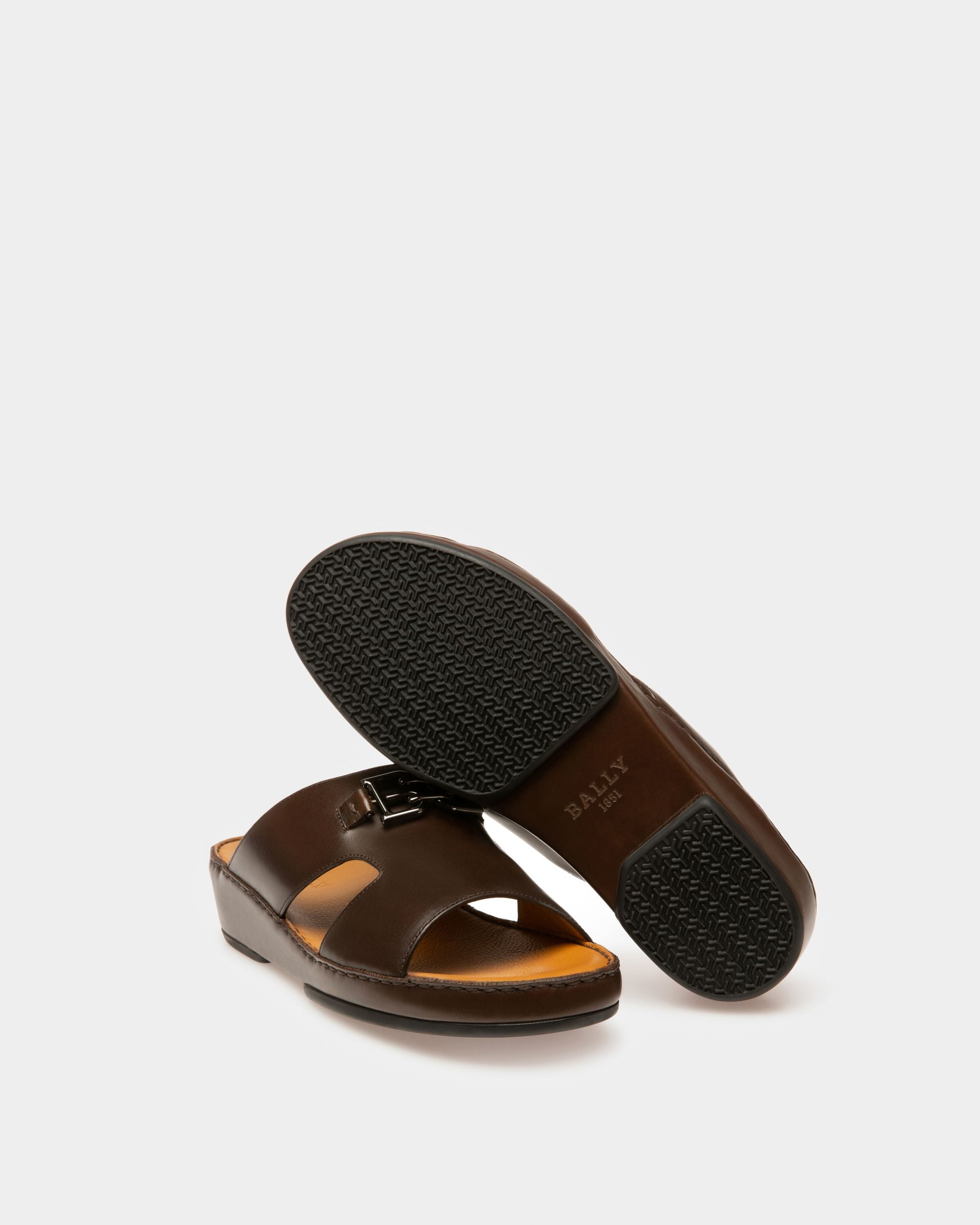 Harames Sandals In Brown Leather - Men's - Bally - 03