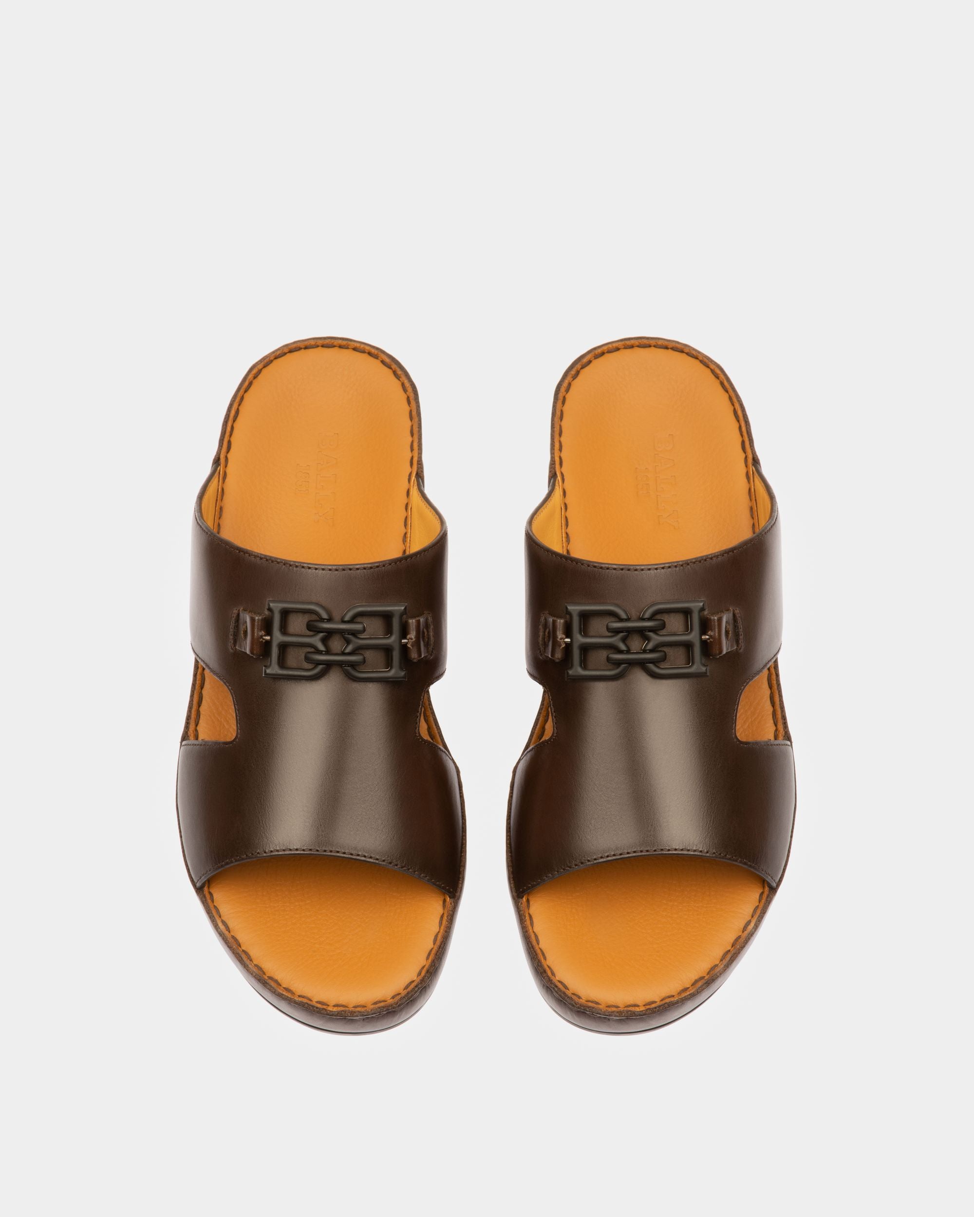 Harames Sandals In Brown Leather - Men's - Bally - 05