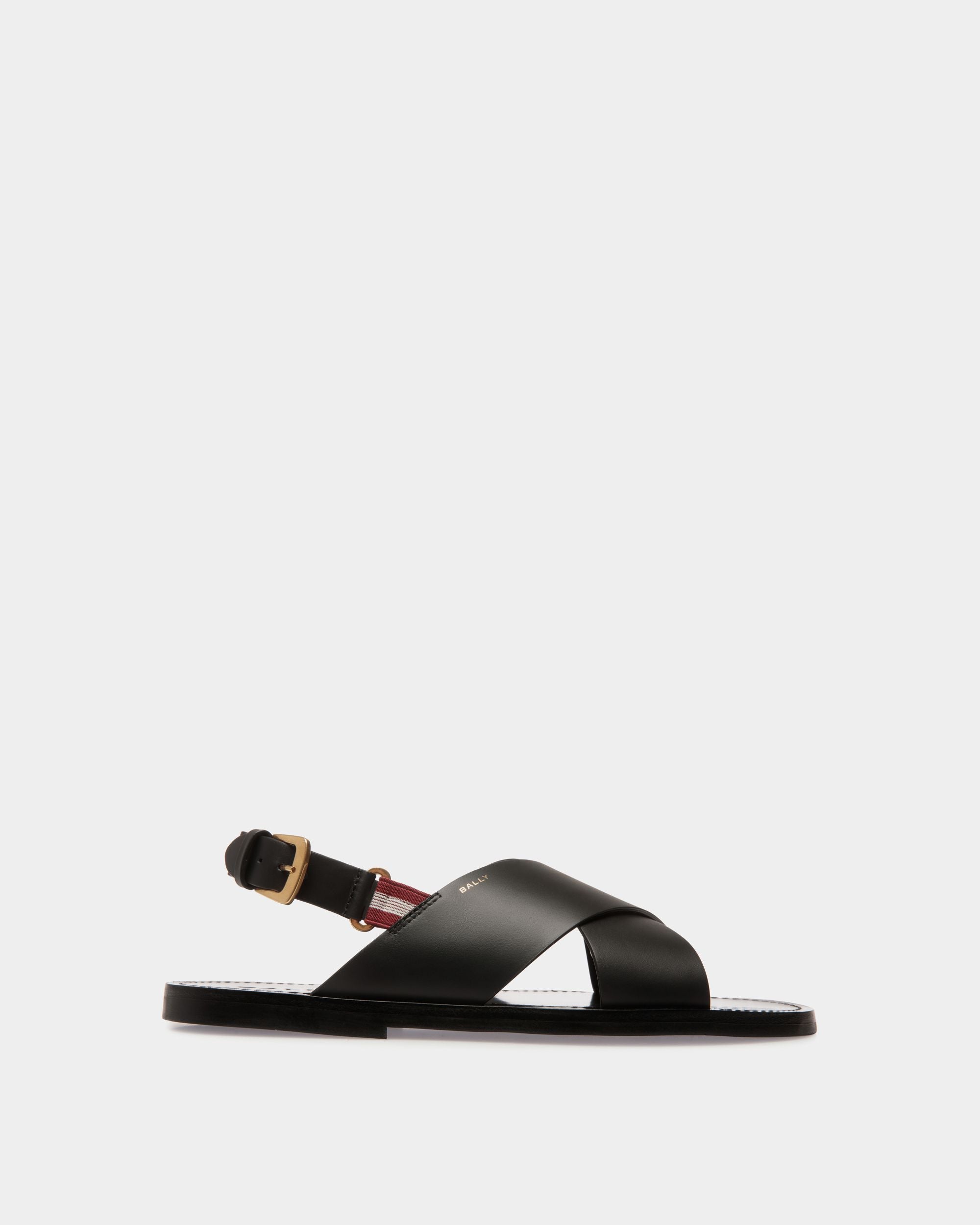 Chateau Sandal in Black Leather - Men's - Bally - 01