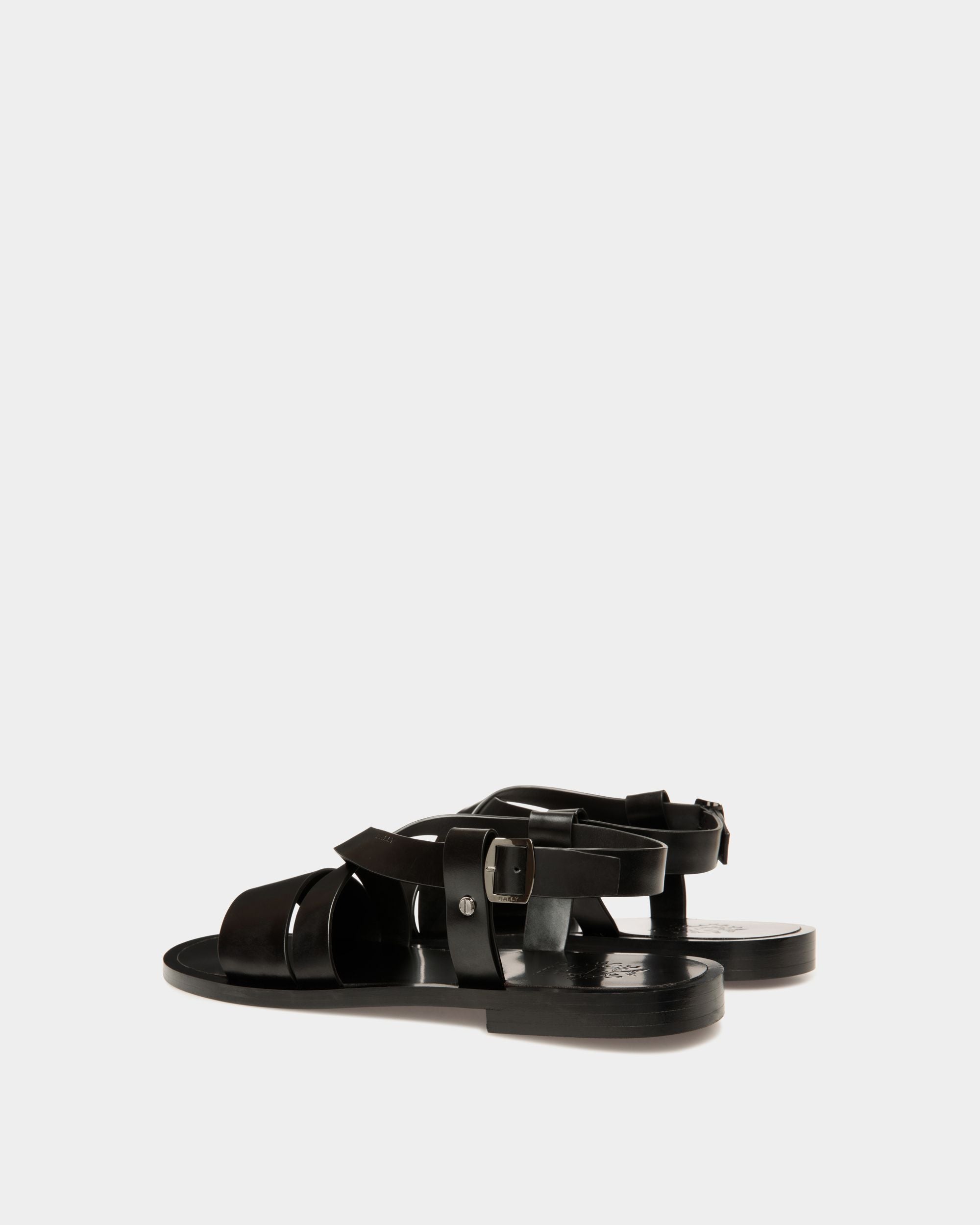 Salis Sandal In Black Leather - Men's - Bally - 04