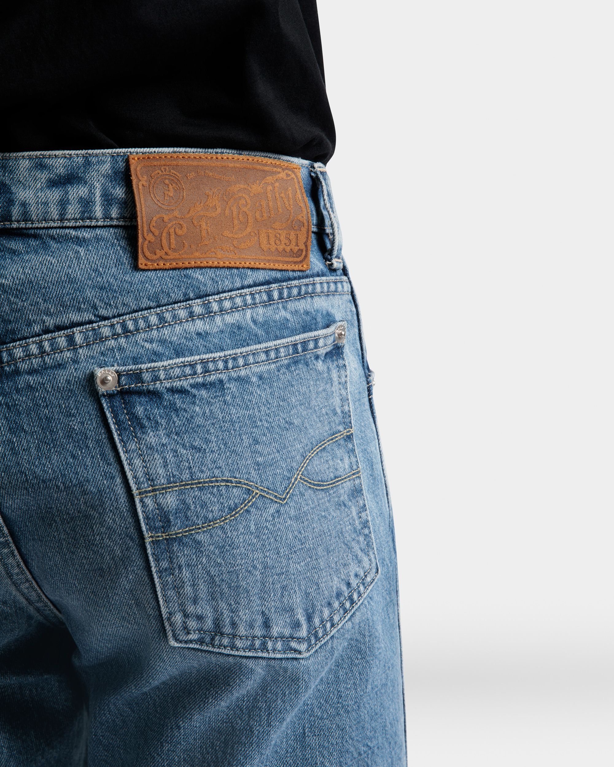 Straight Jeans In Light Blue Denim - Men's - Bally - 04