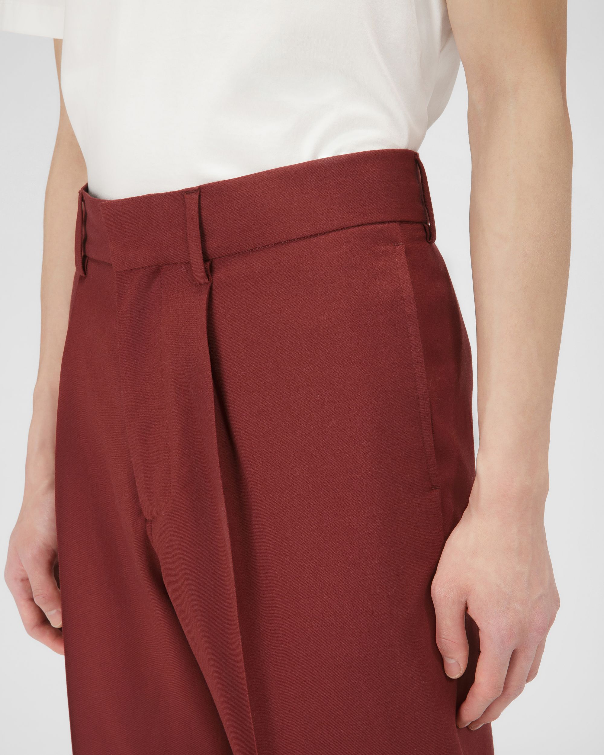 Wool Trousers In Heritage Red - Men's - Bally - 02