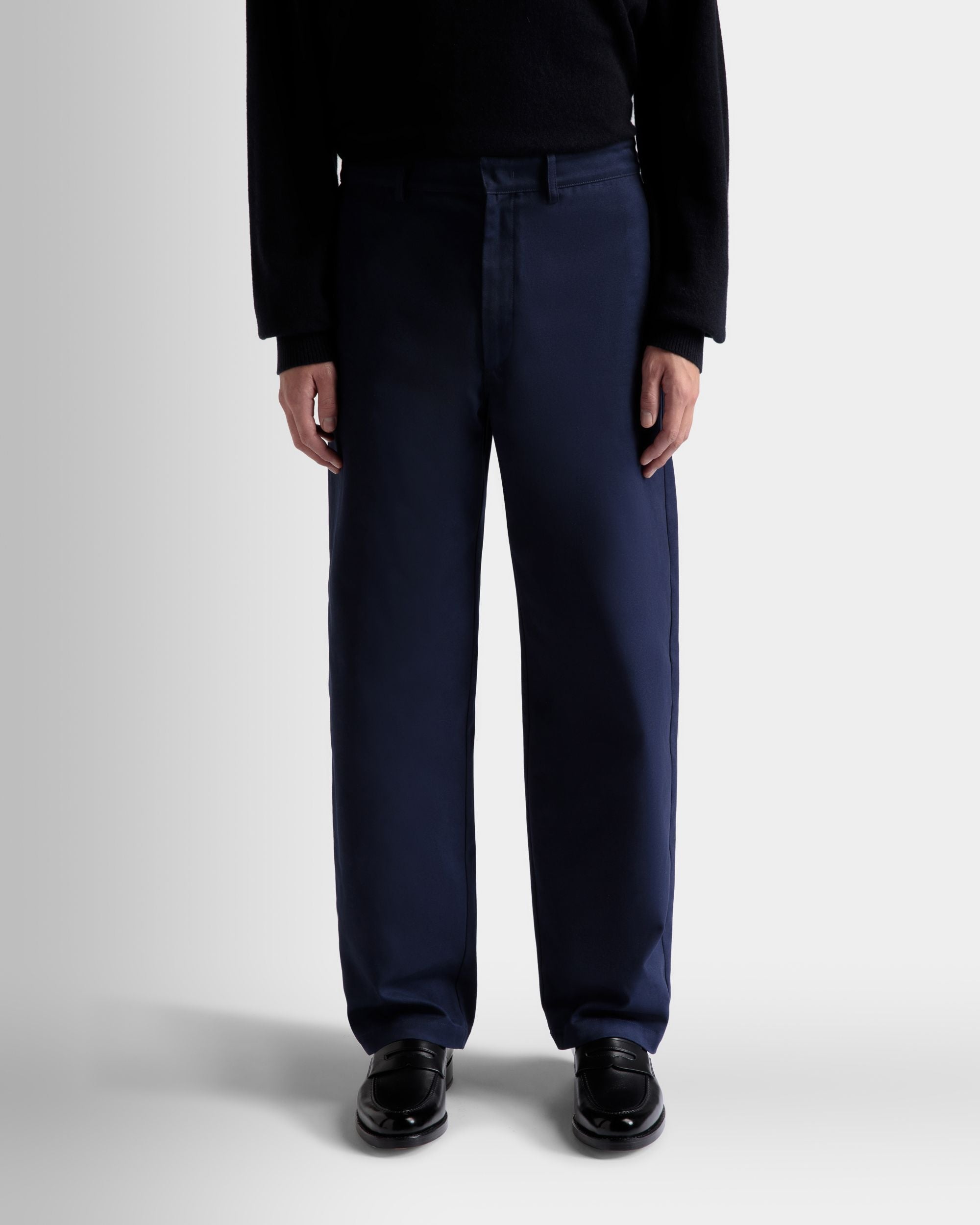Pants in Dark Blue Cotton - Men's - Bally - 03