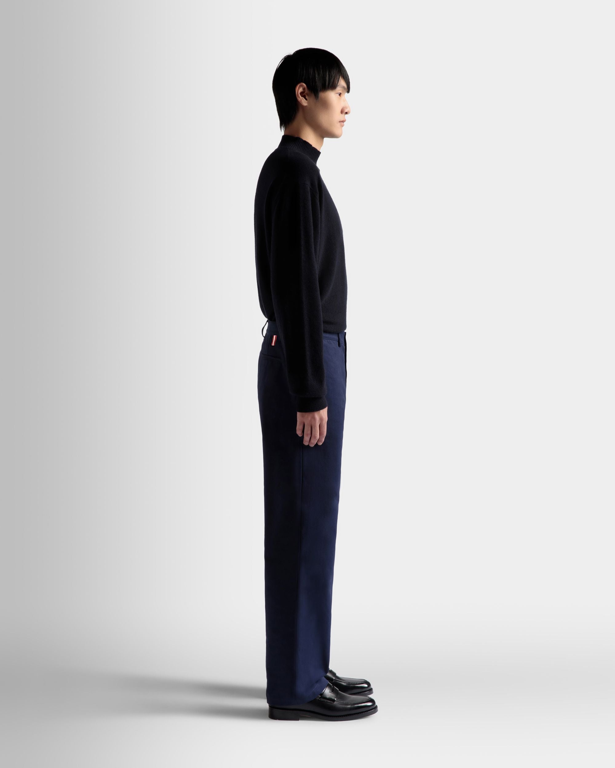 Pants in Dark Blue Cotton - Men's - Bally - 05