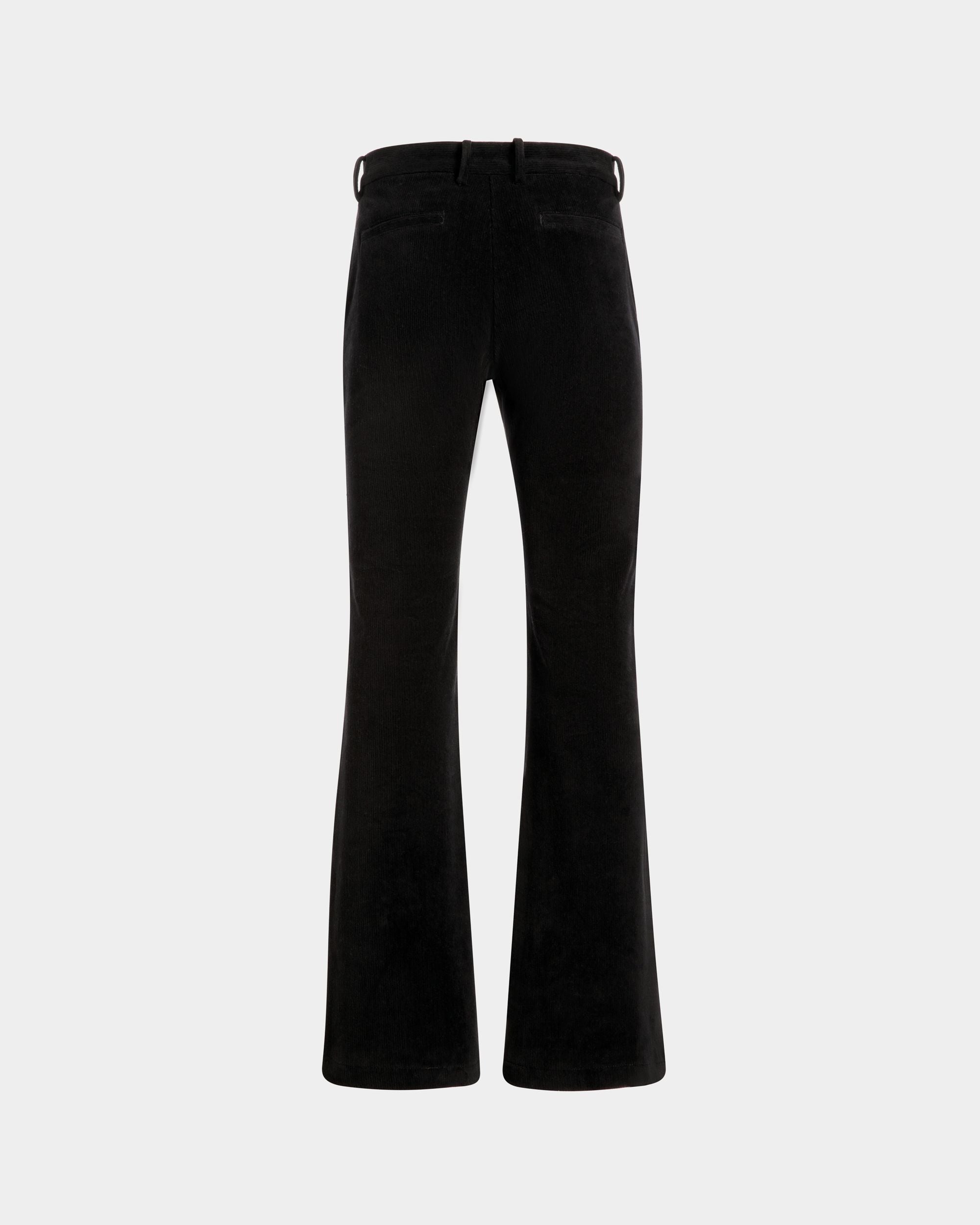 Flared Pants In Black Cotton Corduroy - Men's - Bally - 07