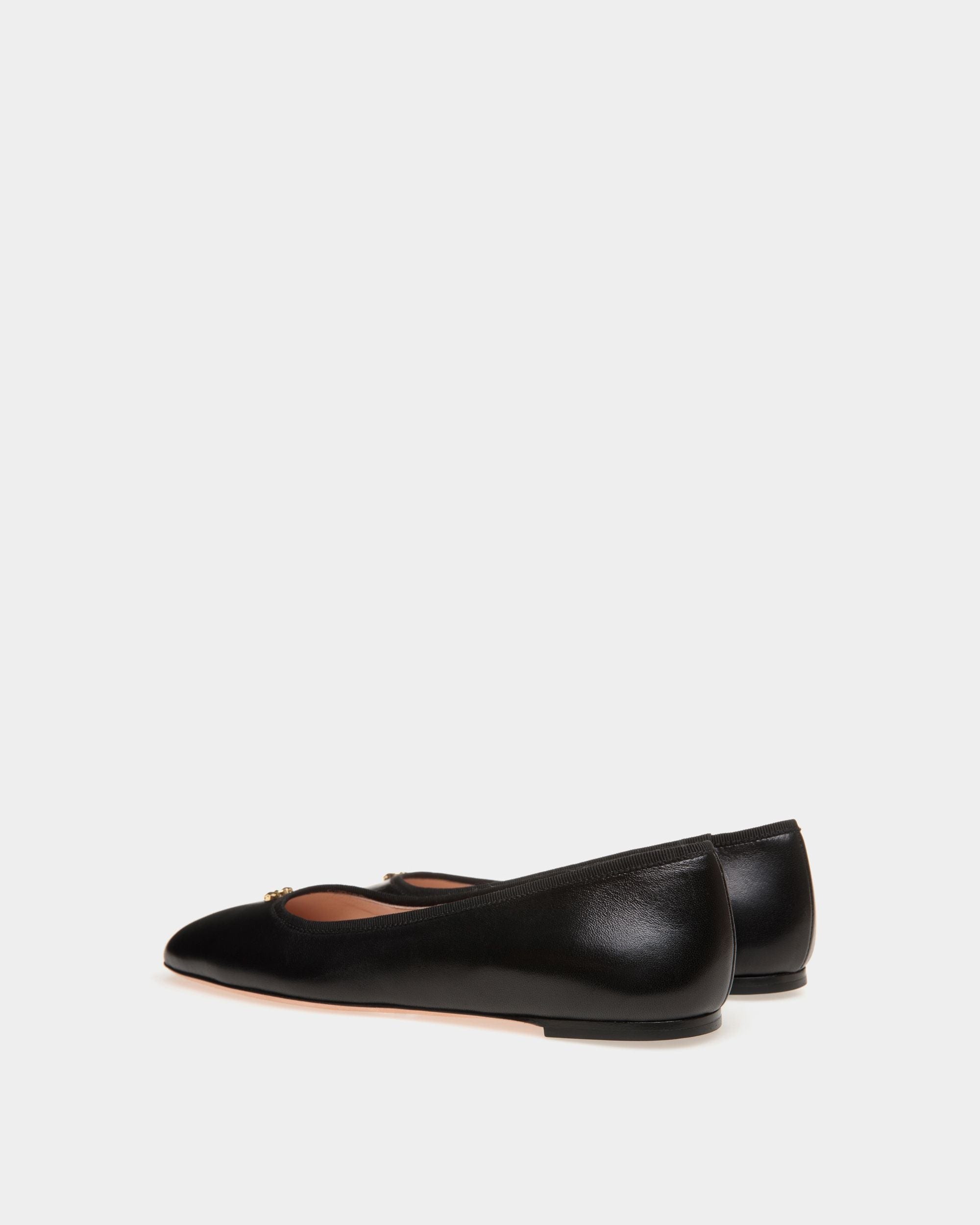 Women s Ballyrina Flat In Black Nappa Leather Bally