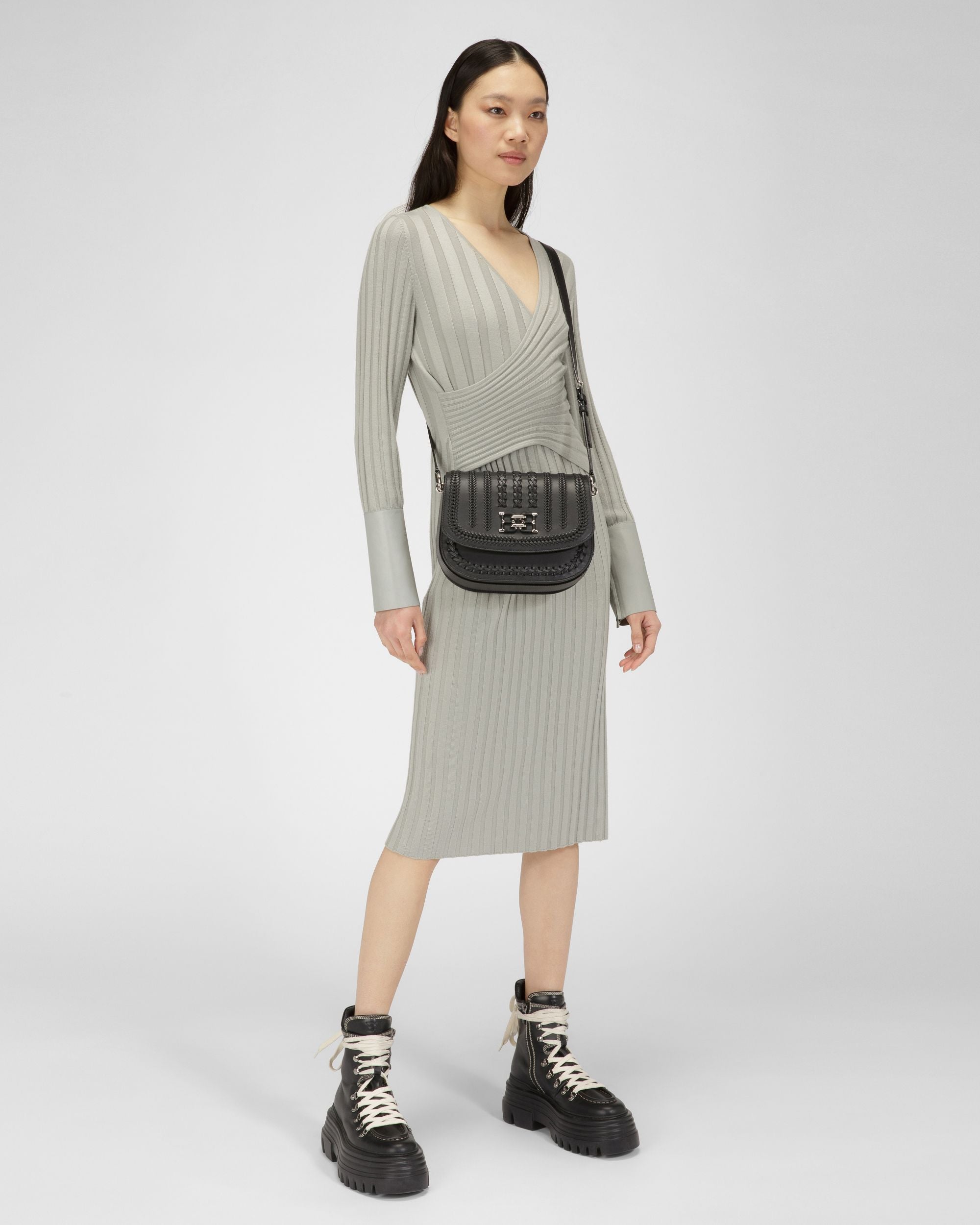 Beckie Leather Cross-Body Bag In Black - Women's - Bally - 07