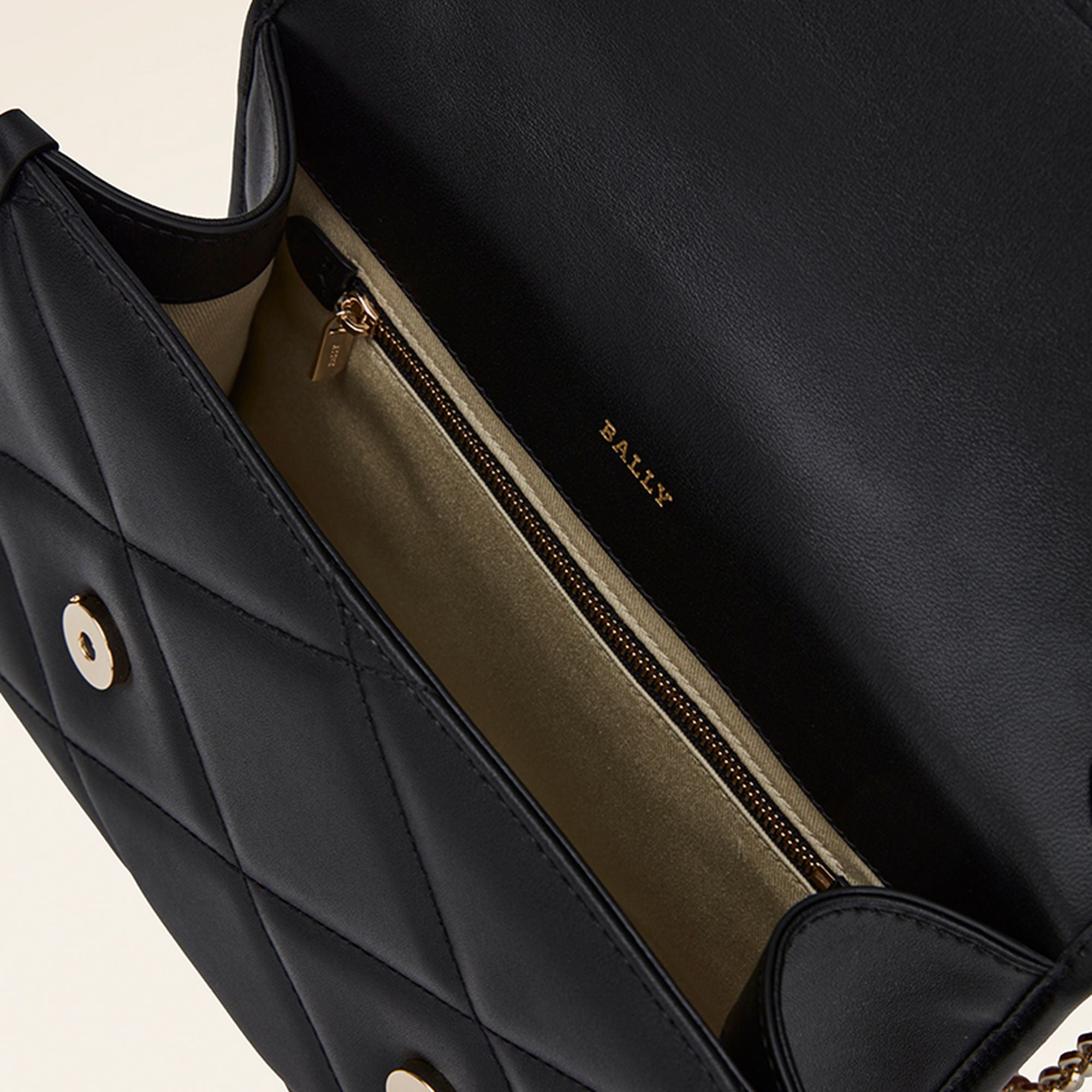 Crossbody Bag in Black Leather - Women's - Bally - 03