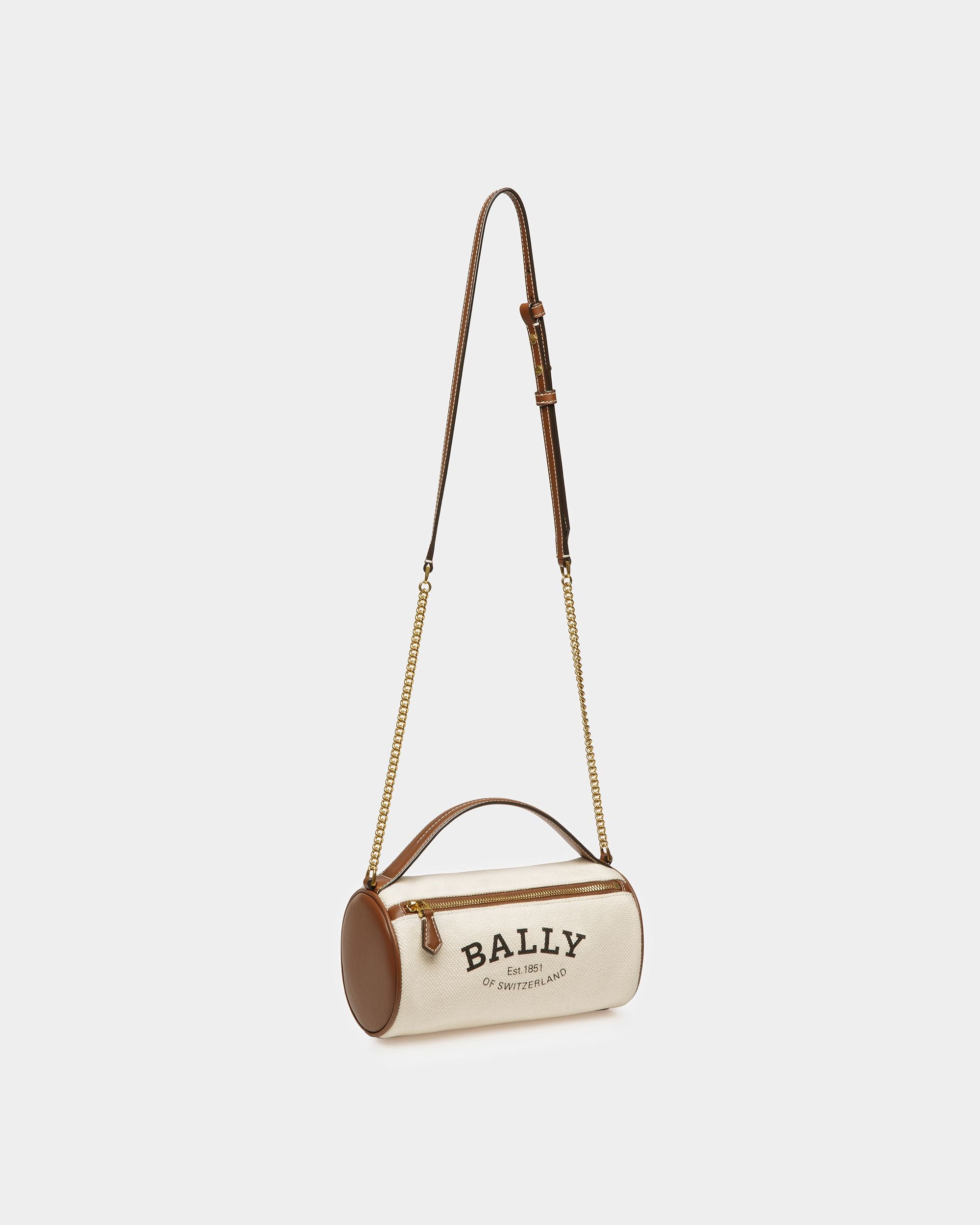 Calyn Fabric Crossbody Bag In Natural - Women's - Bally - 07