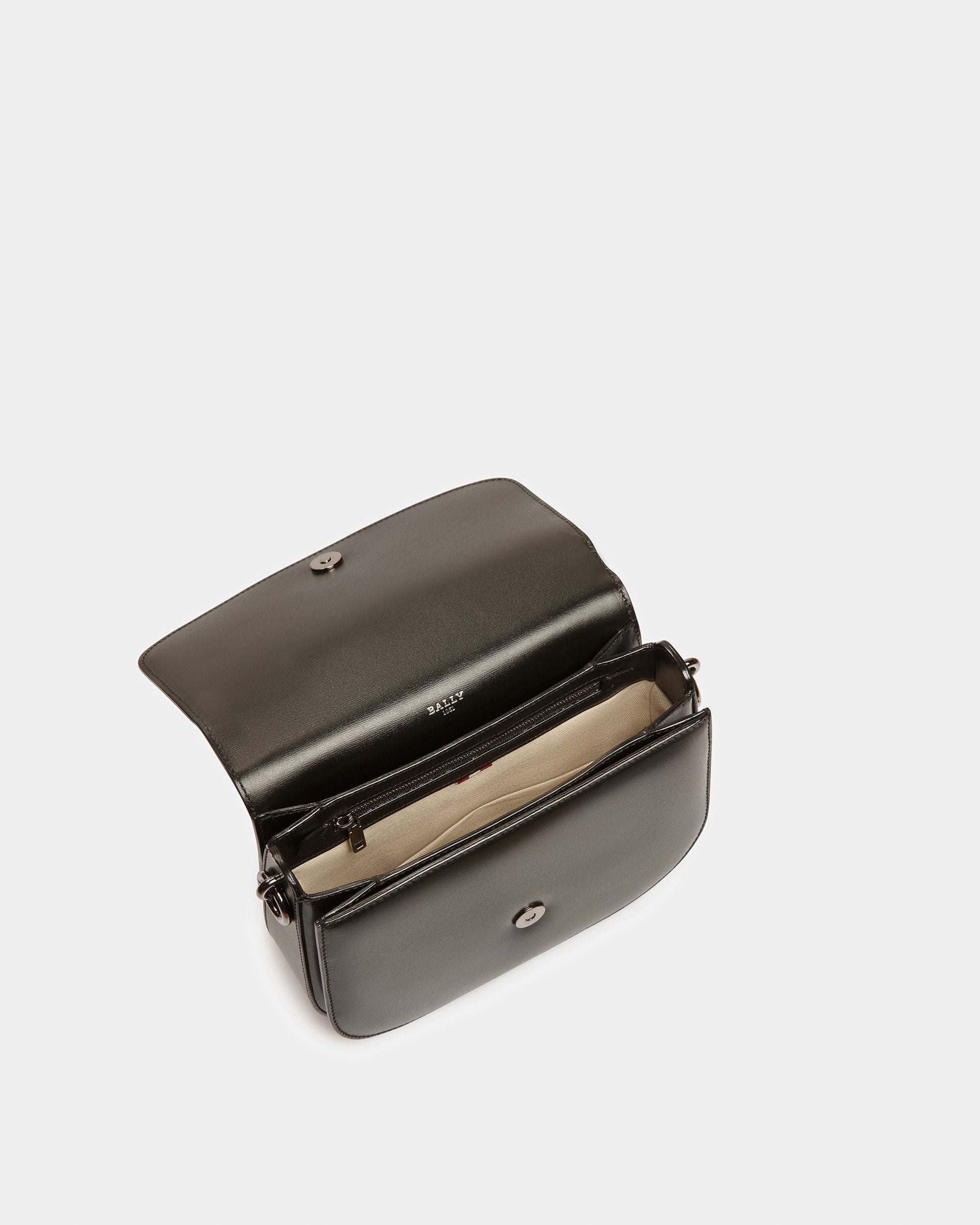 Beckie Leather Crossbody Bag In Black - Women's - Bally - 04