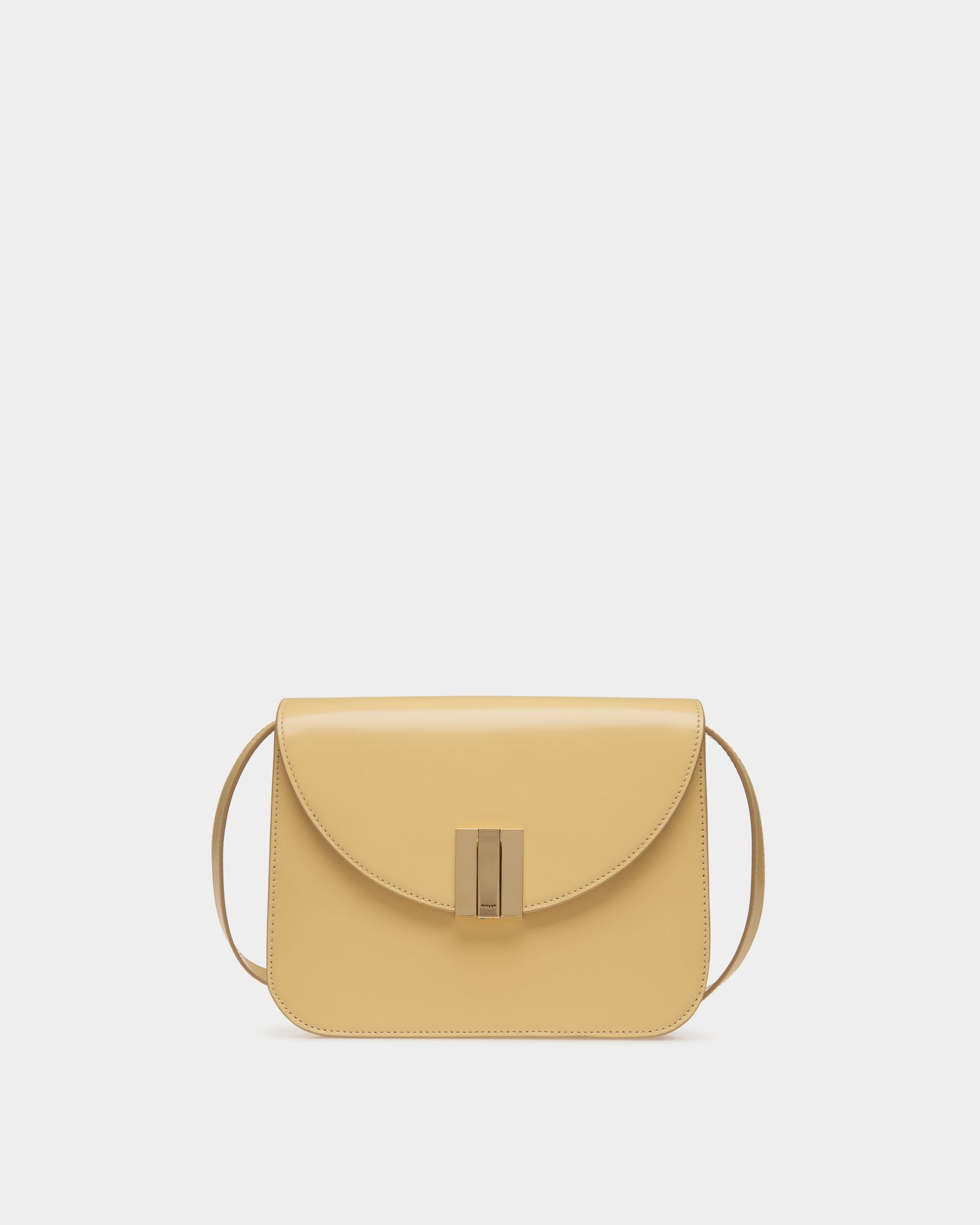 Ollam Crossbody Bag in Cream Brushed Leather - Women's - Bally - 01
