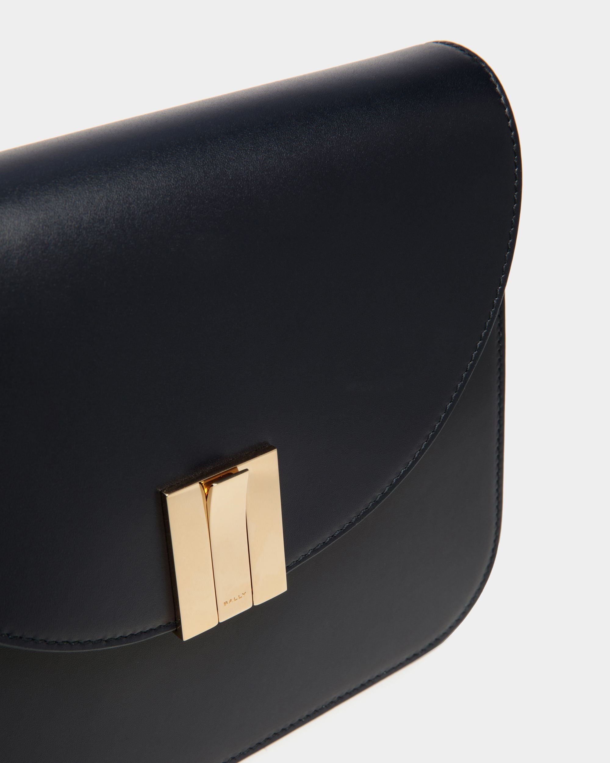 Women s Ollam Crossbody Bag in Navy Blue Leather Bally