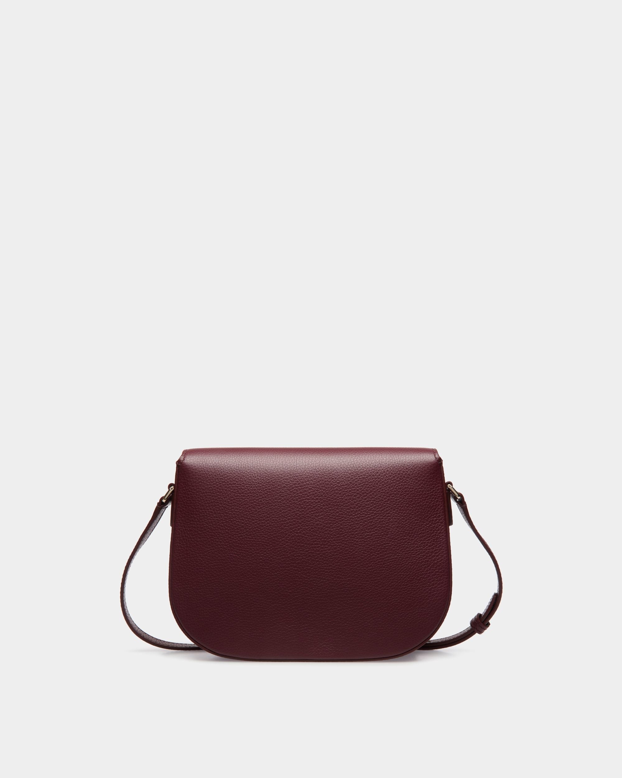 Crossbody In Burgundy Leather - Women's - Bally - 02