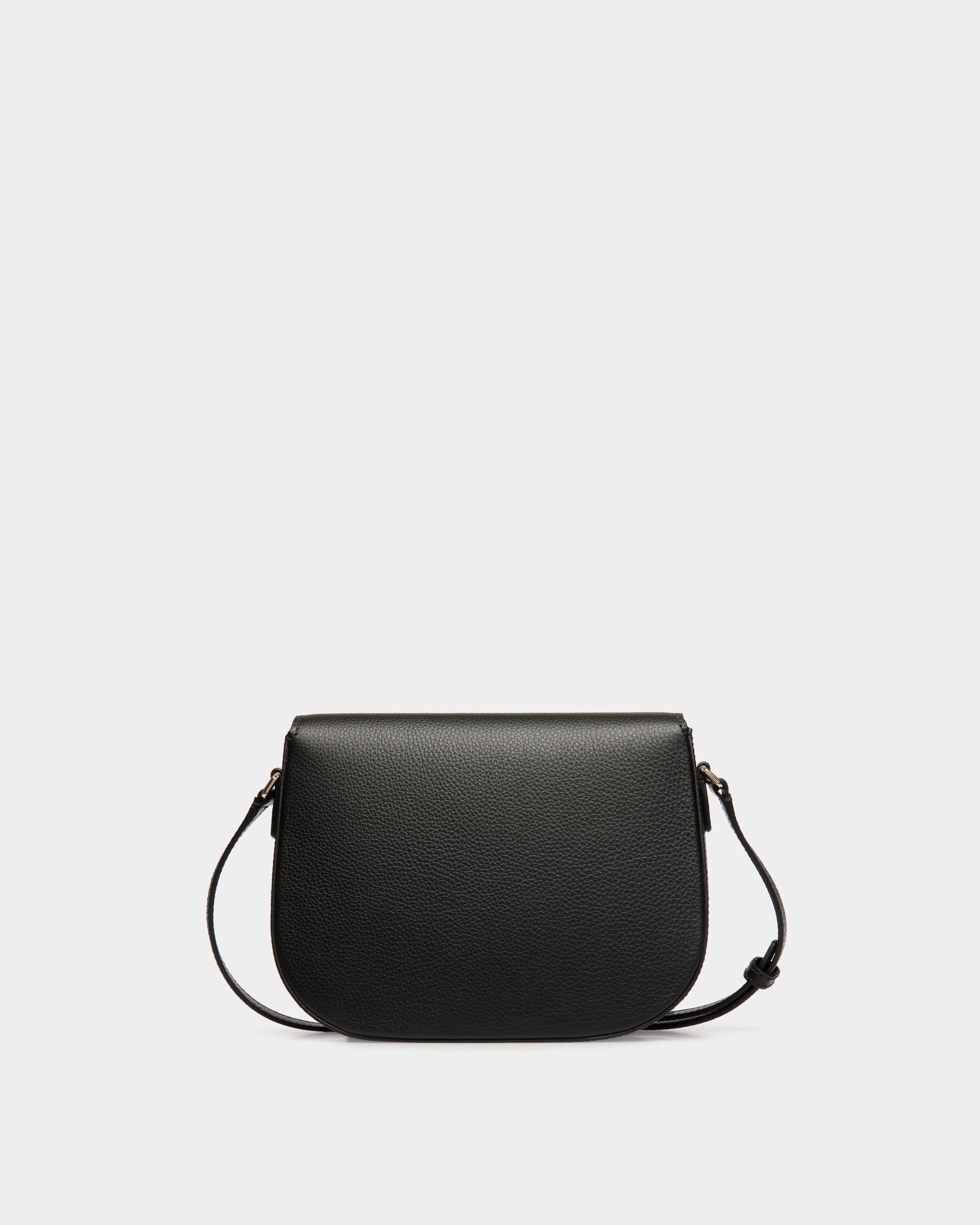 Crossbody Bag in Black Embossed Leather - Women's - Bally - 02
