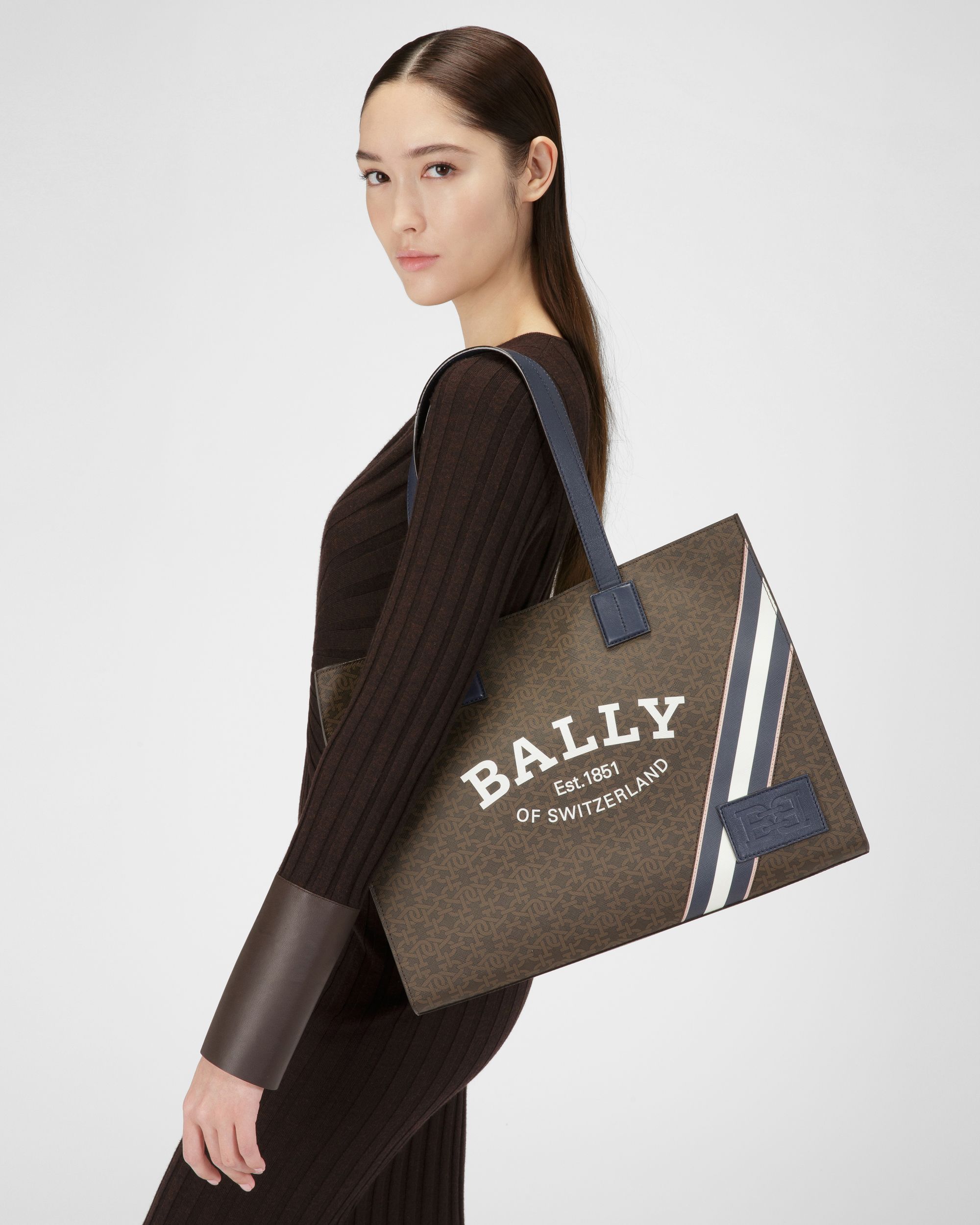 Crystalia Tpu Tote In Brown - Women's - Bally - 02