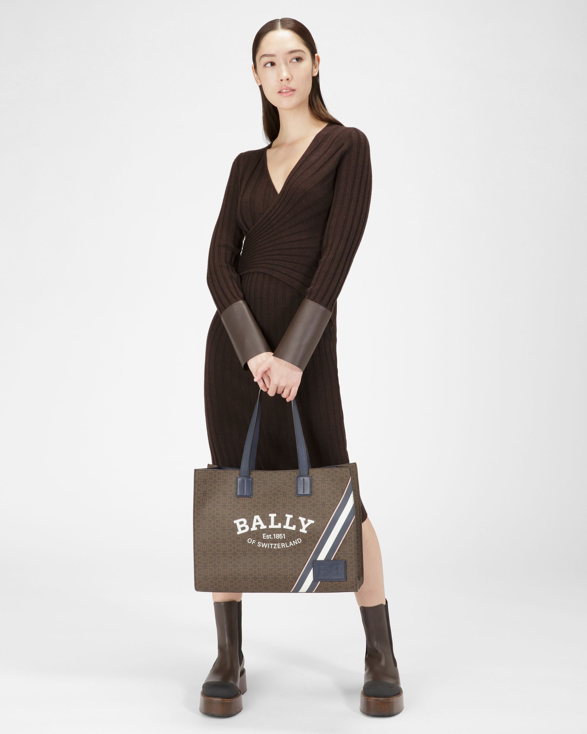 Crystalia Tpu Tote In Brown - Women's - Bally - 06