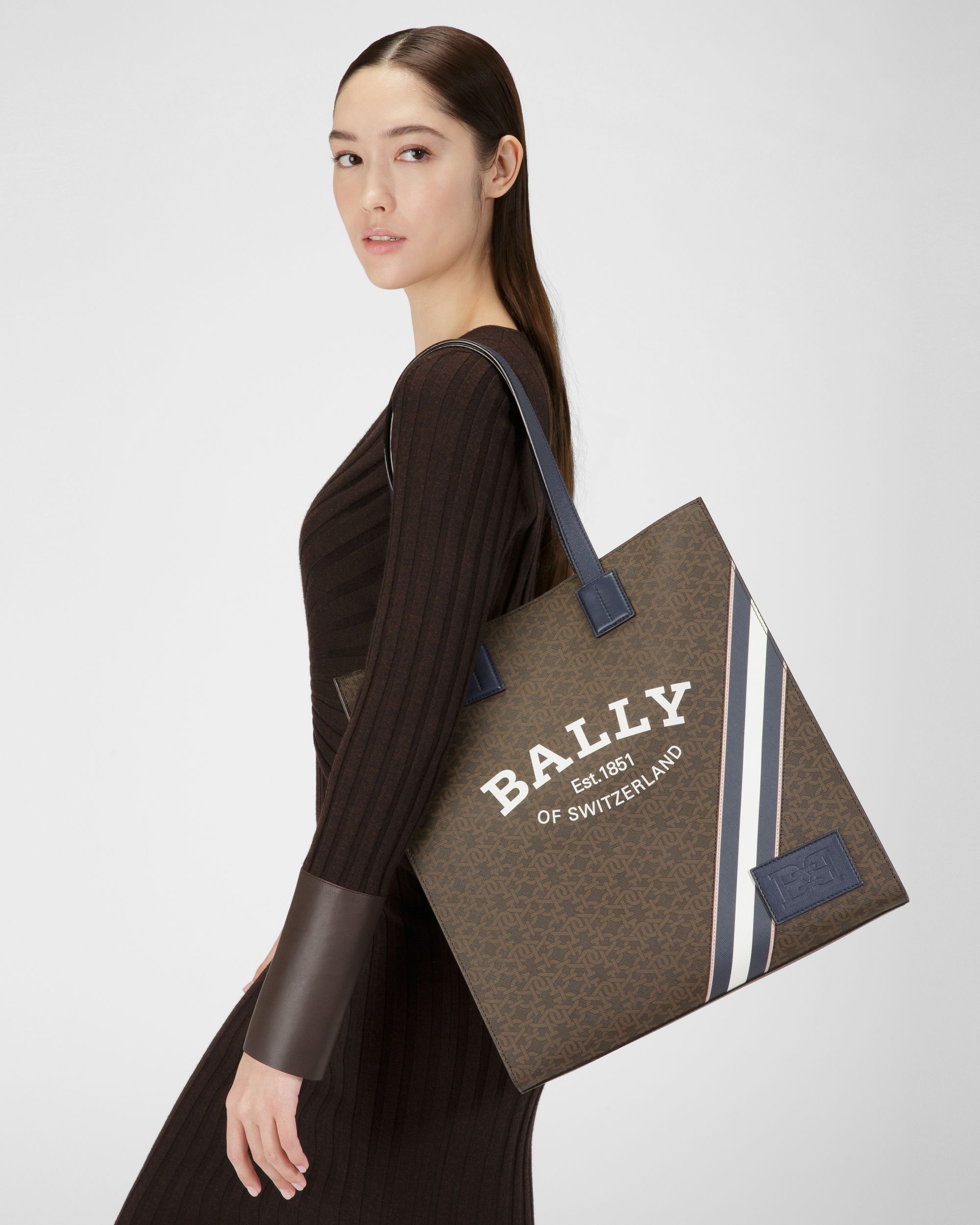 Crystalia Tpu Tote In Brown - Women's - Bally - 02
