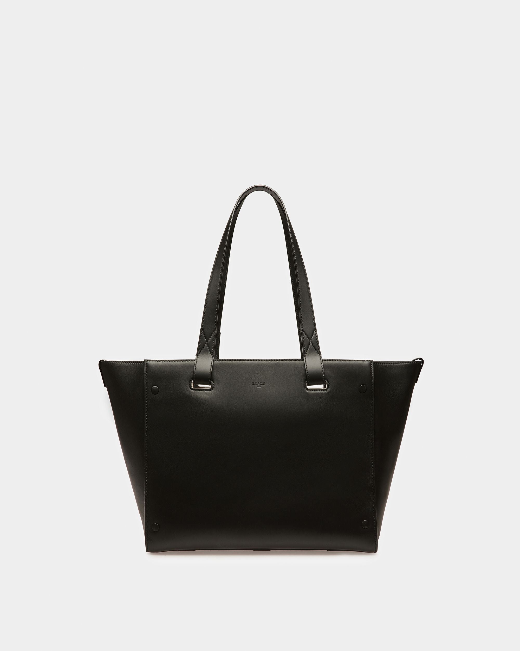 Arystea Leather Tote In Black - Women's - Bally - 01