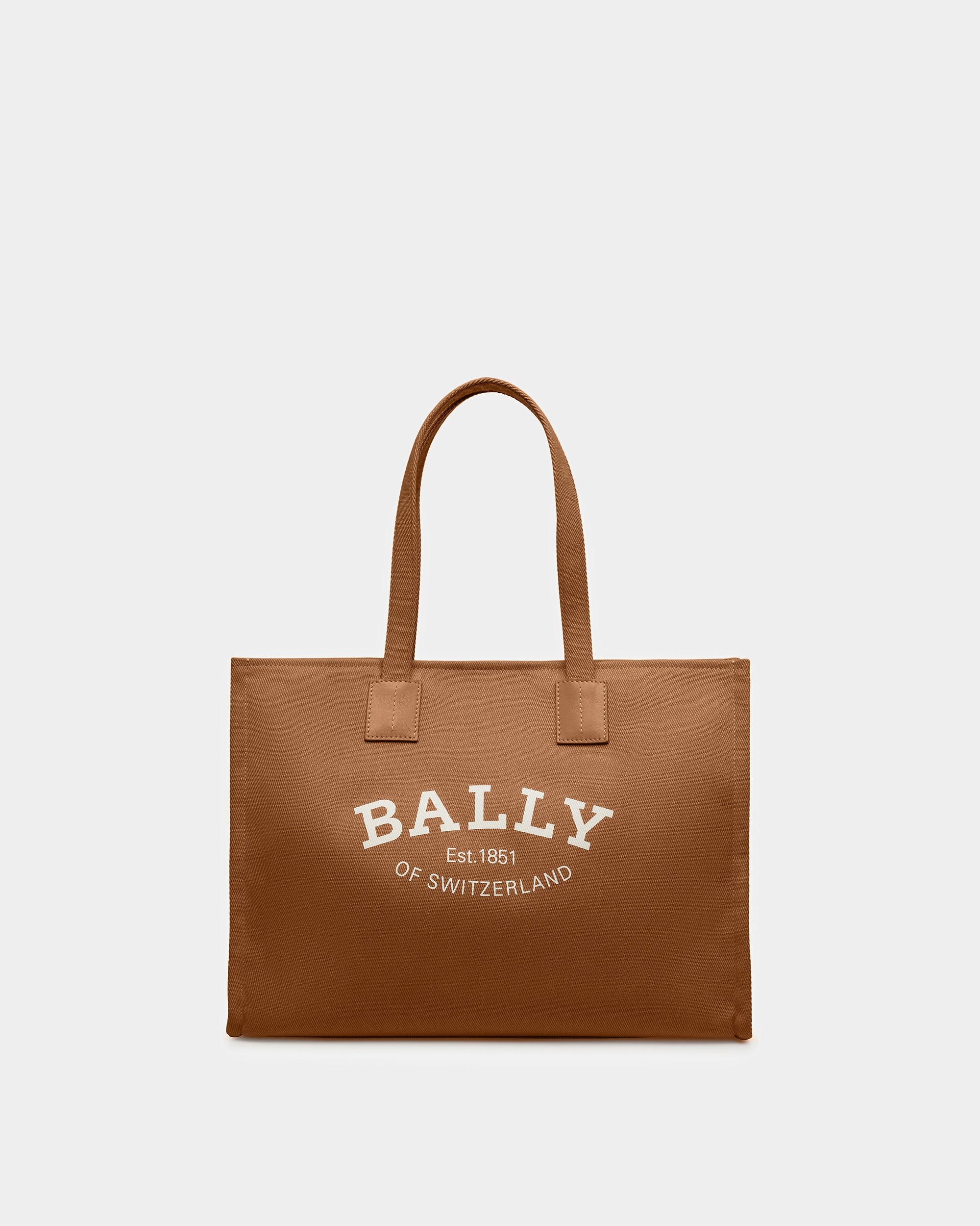 Crystalia Leather Tote In Brown - Women's - Bally - 01