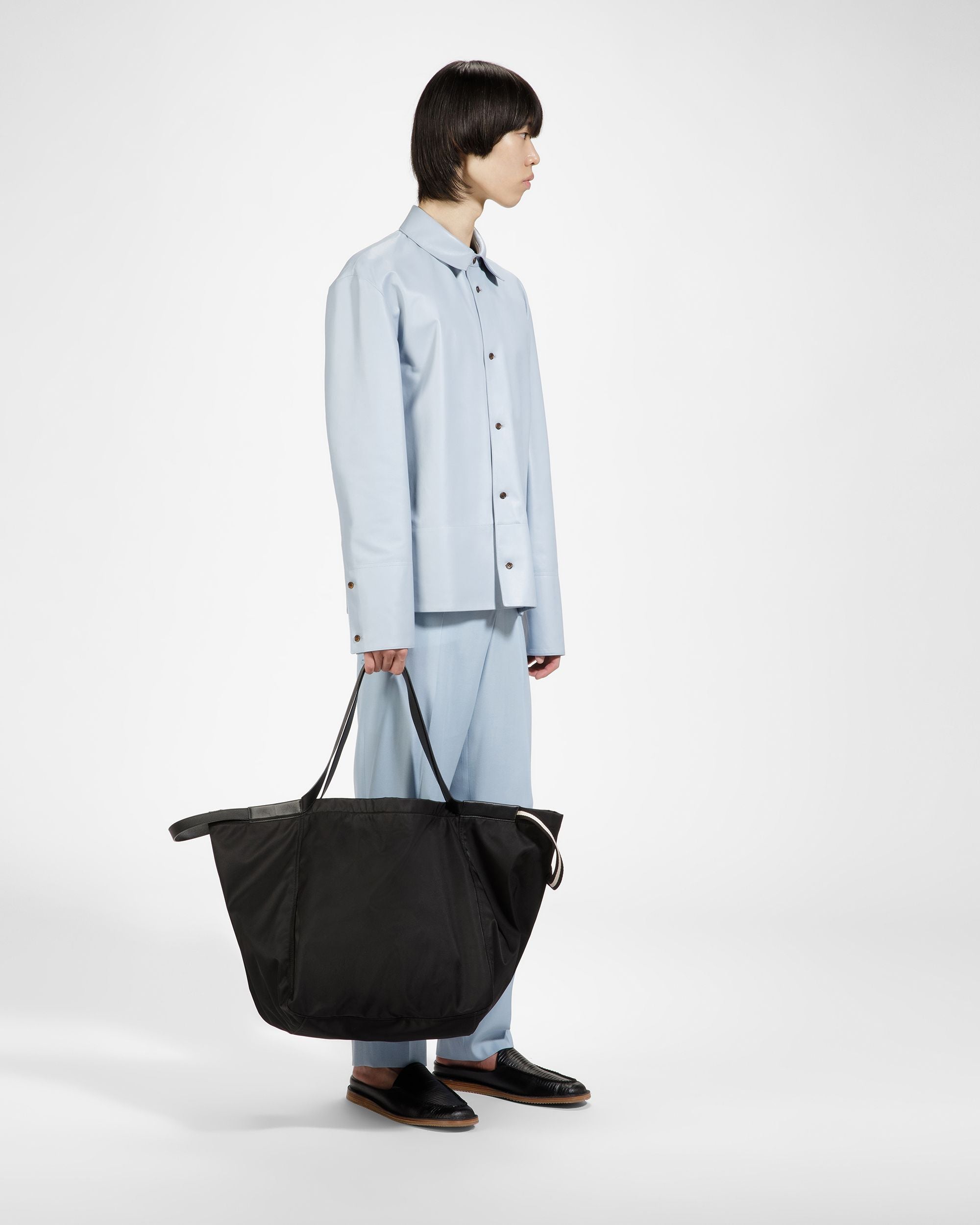 Billboard Leather Tote In Black - Women's - Bally - 03
