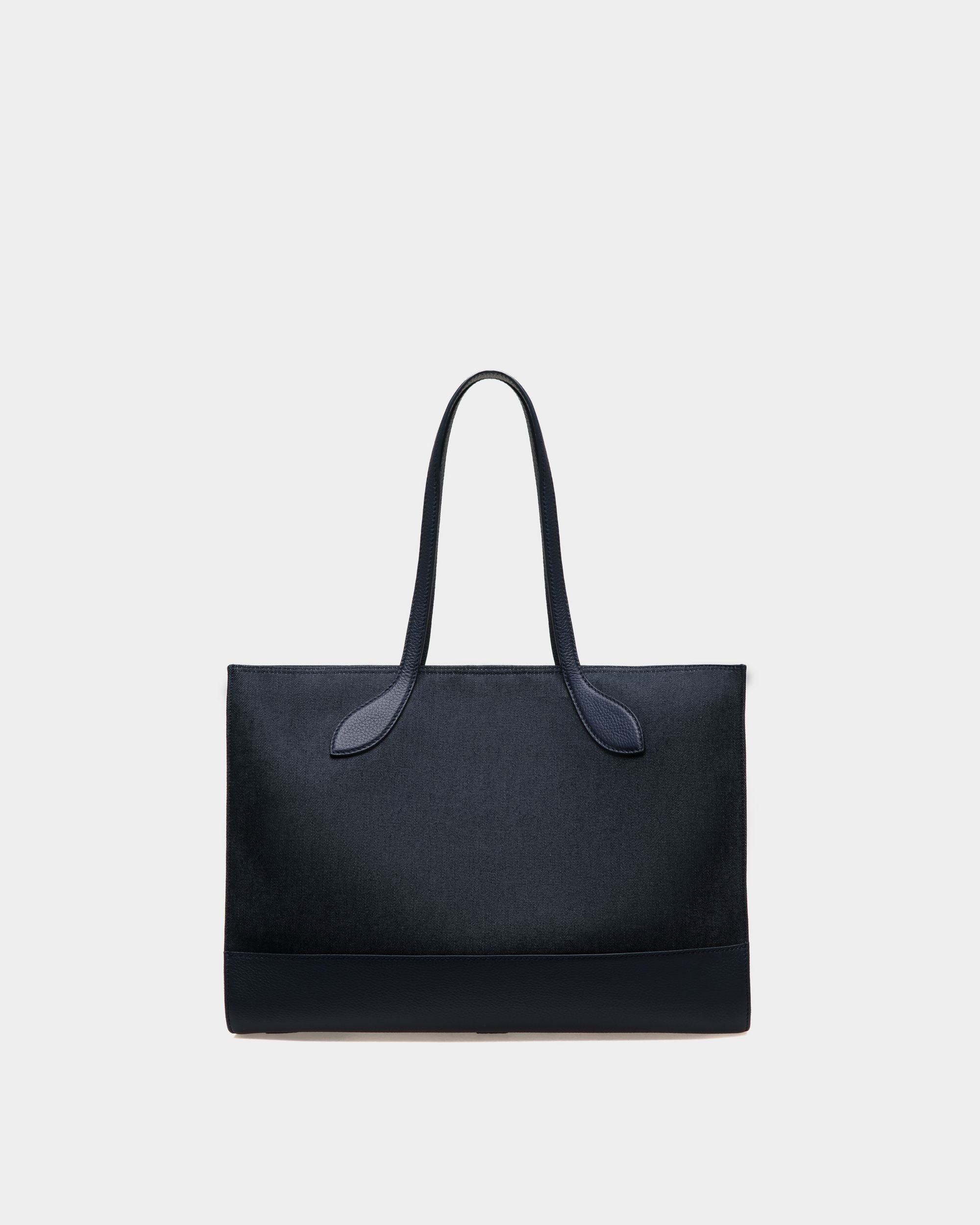 Bar Tote Bag in Blue Denim - Women's - Bally - 02