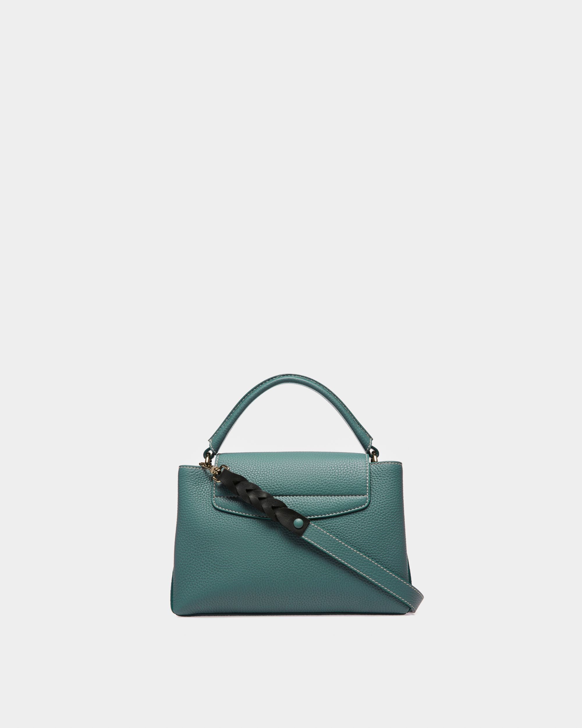 Layka Small Leather Top Handle Bag In Dark Green - Women's - Bally - 03
