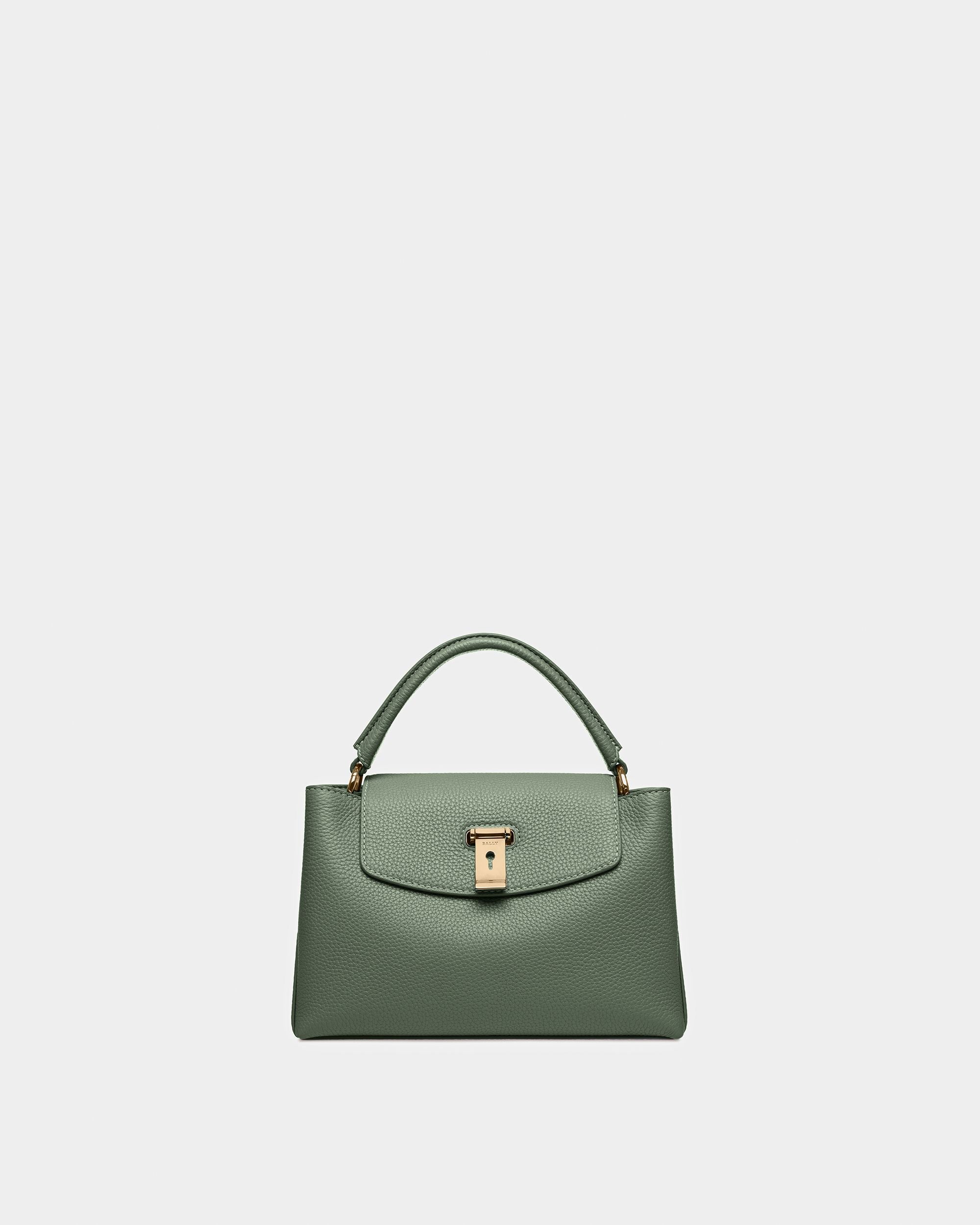 Layka Small Leather Top Handle Purse In Sage - Women's - Bally - 01