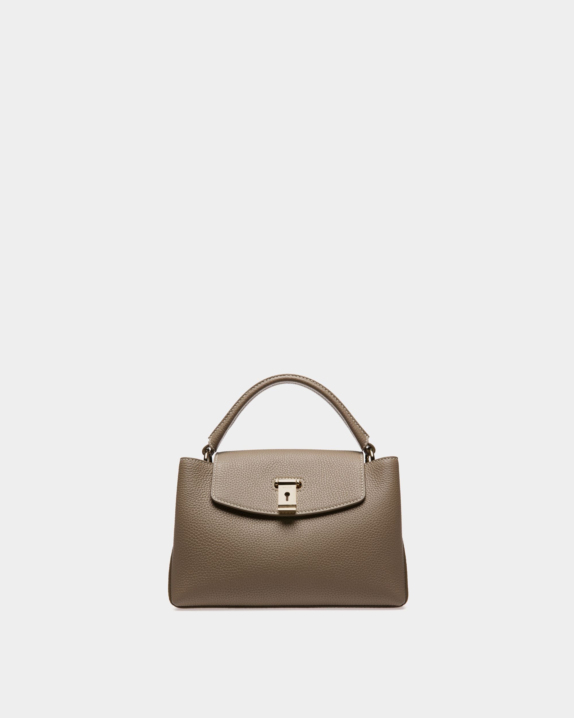 Layka Leather Top Handle Bag In Light Brown - Women's - Bally - 01