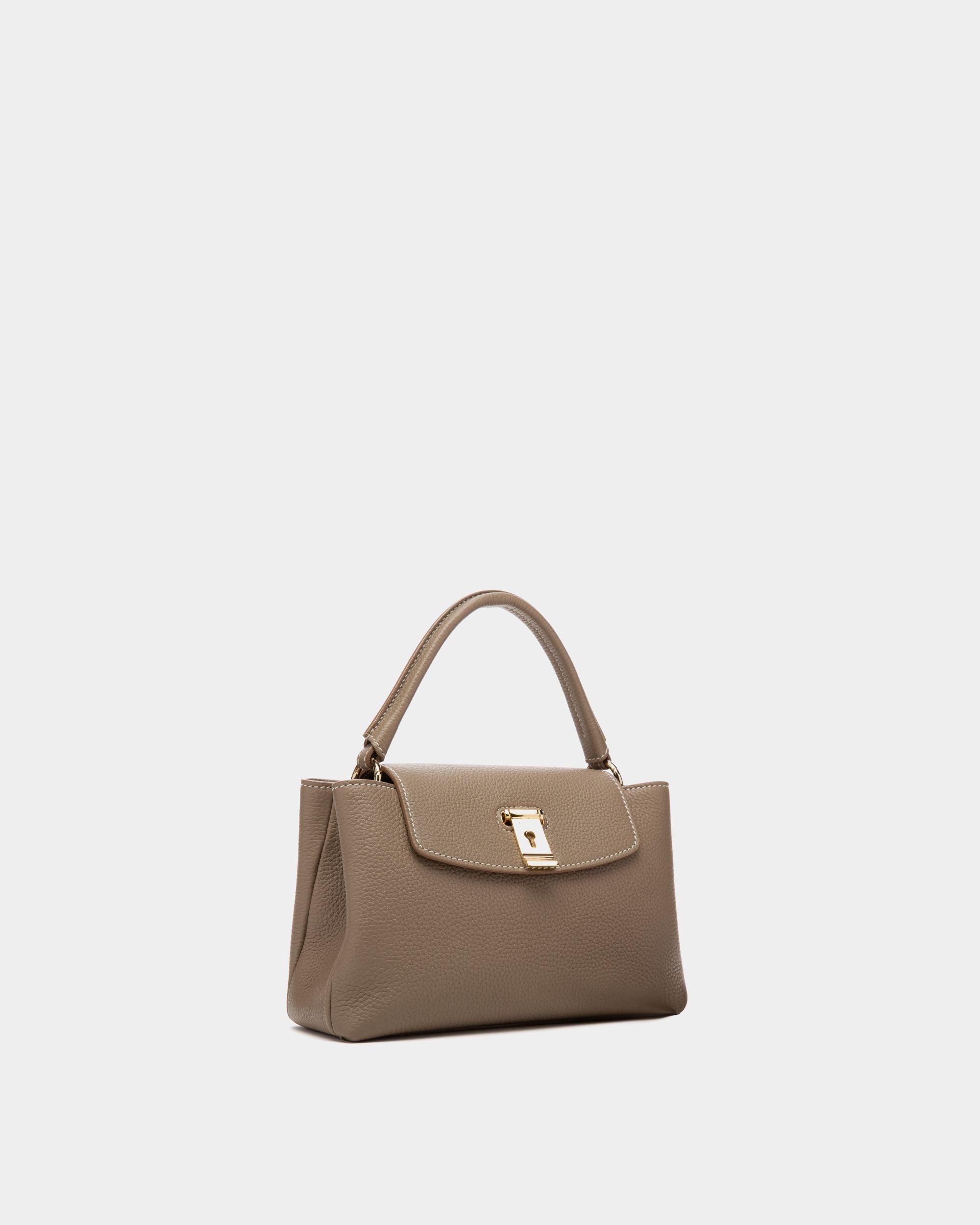 Layka Leather Top Handle Bag In Light Brown - Women's - Bally - 03