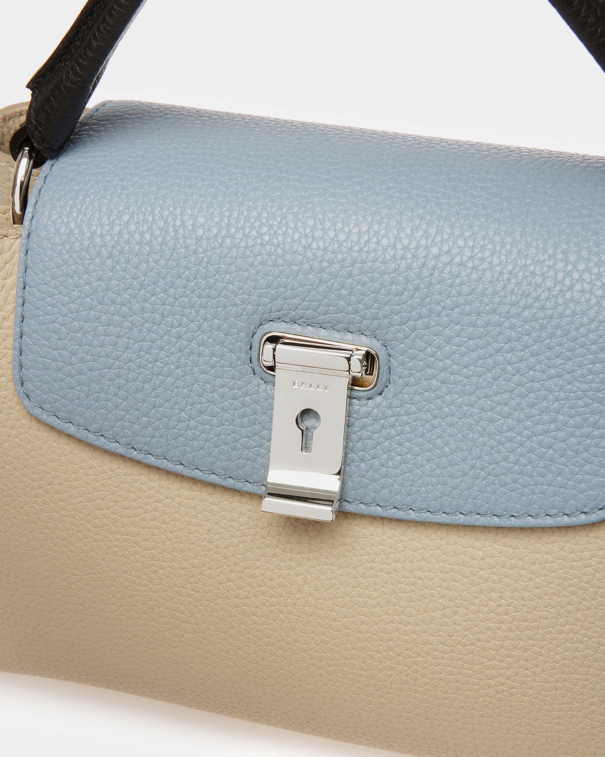 Layka S Leather Top Handle Bag In Beige - Women's - Bally - 04