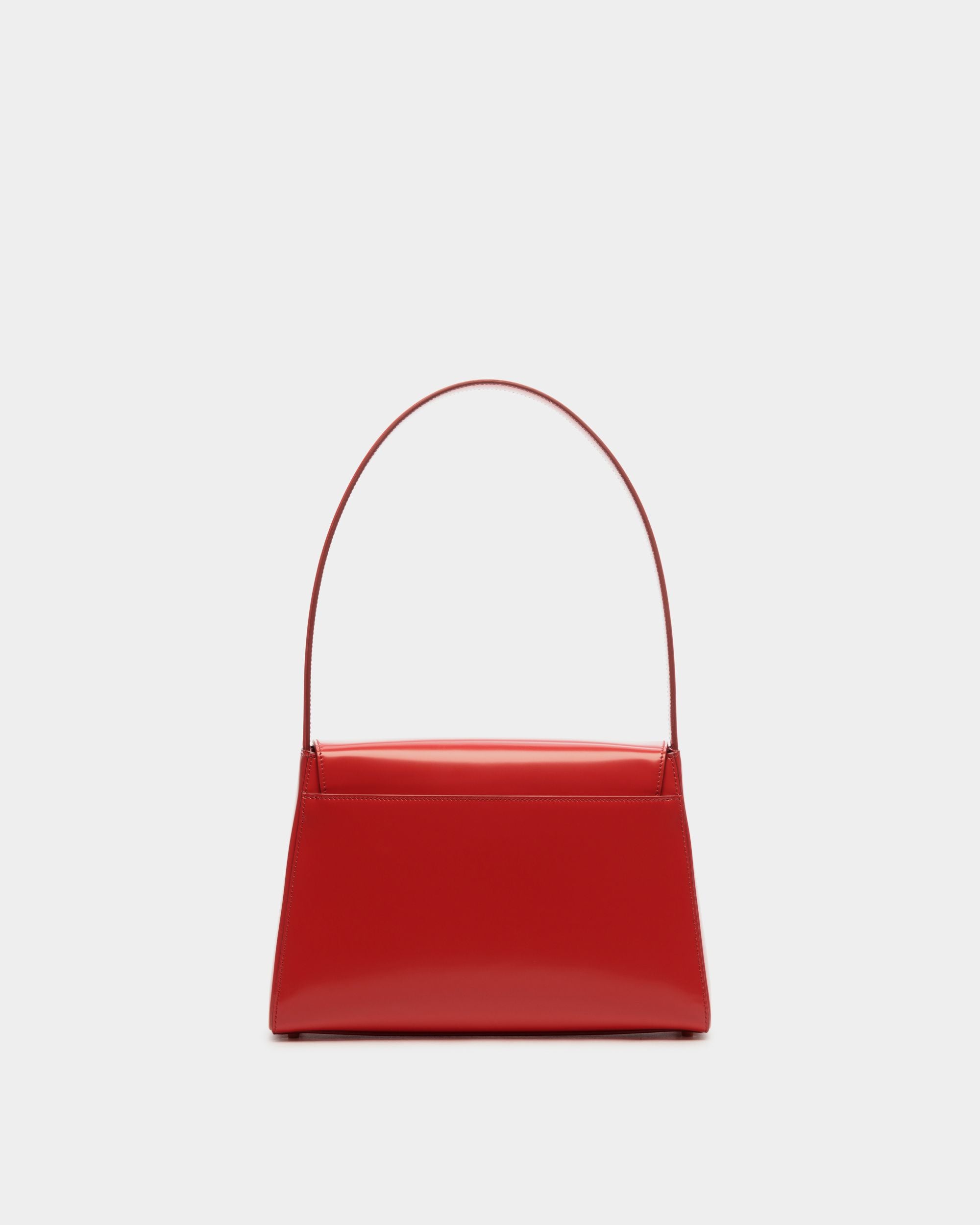 Women s Ollam Shoulder Bag in Candy Red Brushed Leather Bally