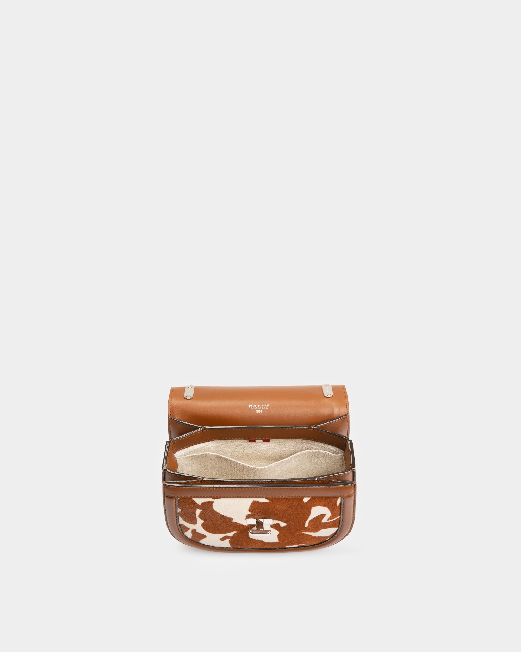 Baily Leather Minibag In White & Brown - Women's - Bally - 04